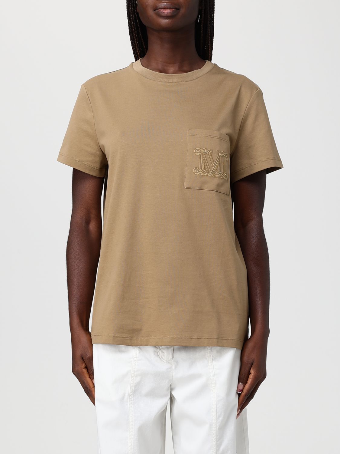 Max Mara Max Mara T-Shirt Woman Beige Size L / US 10 / IT 46 - 1 Thumbnail