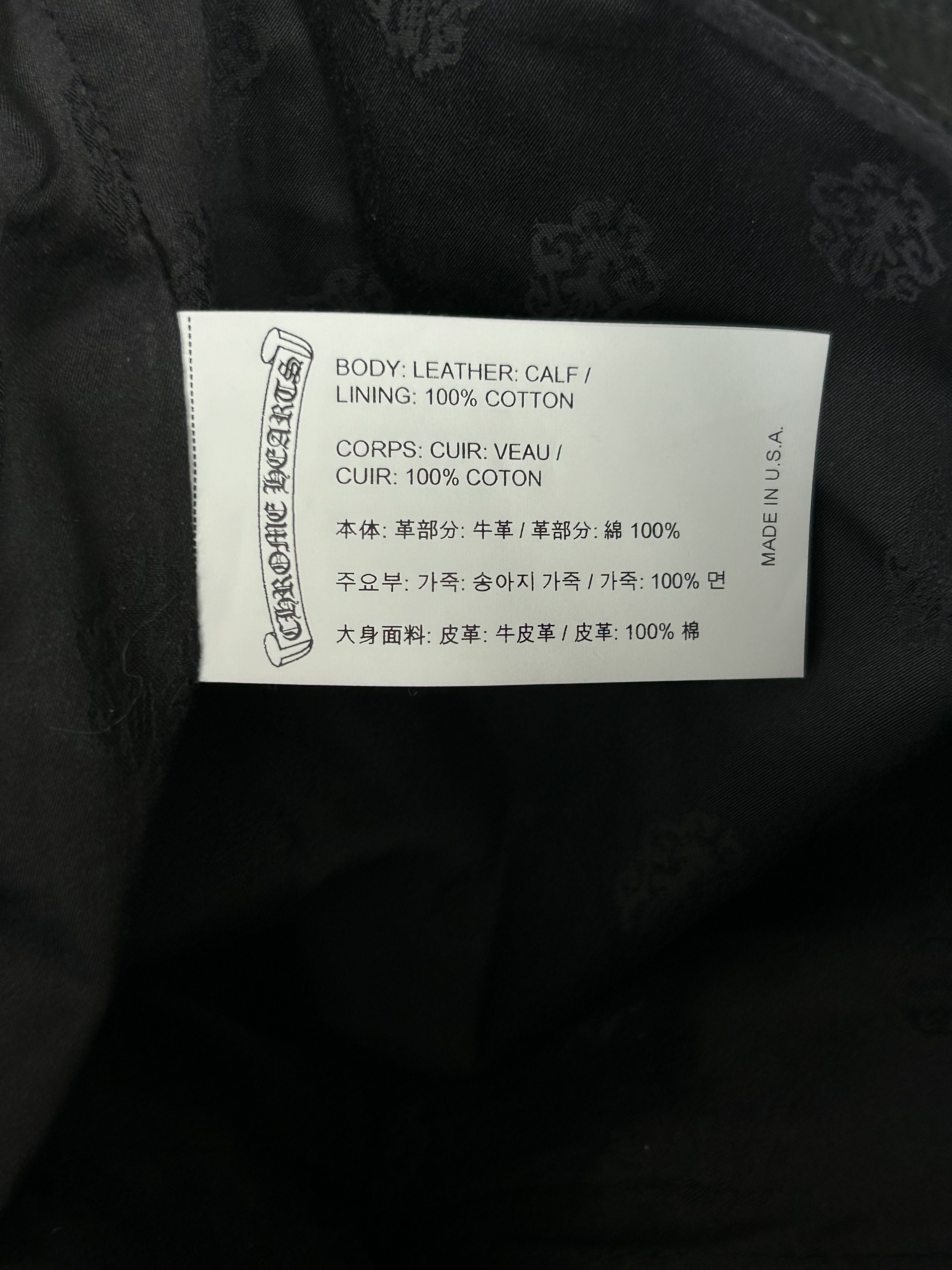 Chrome Hearts Chrome Hearts Black Leather Fleur Knee Pants Size US 29 - 4 Thumbnail