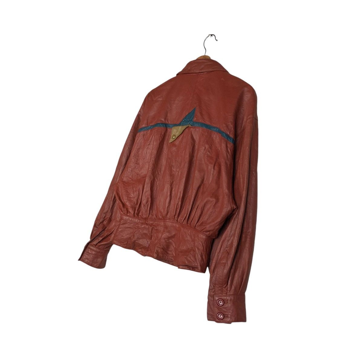 Japanese Brand 🔥VINTAGE BIKER LEATHER JACKET LA HATHOR ISSEY MIYAKE Size US M / EU 48-50 / 2 - 12 Thumbnail