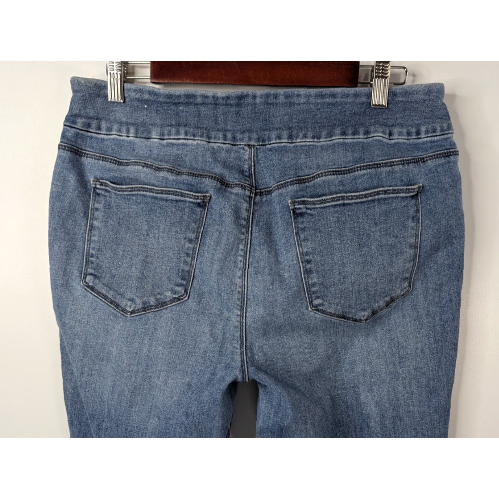 Vintage Chicos Women Jeans Jeggings 1.5R (10R) Pull On Ankle Medium Wash Mid Rise Stretch Size 32" / US 10 / IT 46 - 4 Thumbnail