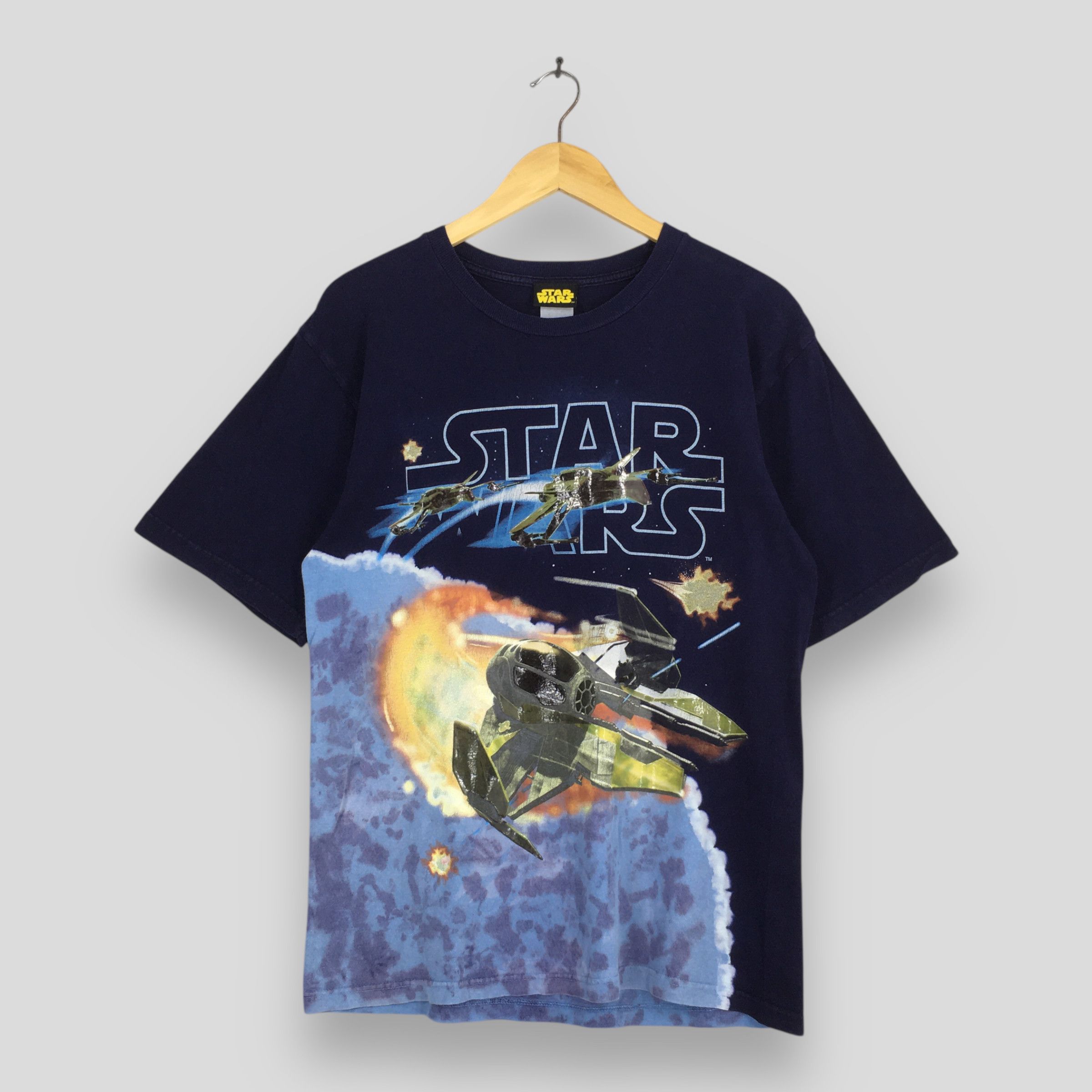 Star Wars 90s Star Wars Darth Vader Movies Tie Dye Blue Tshirt M Size US M / EU 48-50 / 2 - 1 Thumbnail