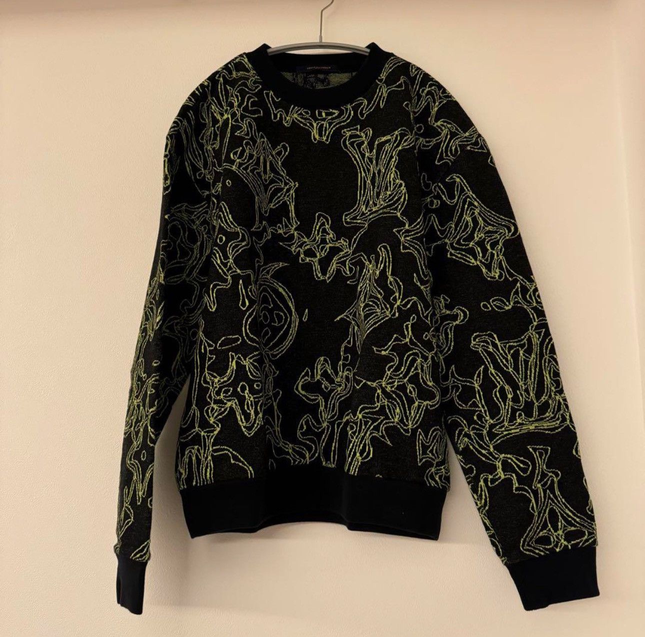 Louis Vuitton LOUISVUITTON Wavy Monogram Cotton Crew Neck Knit Sweater Size US M / EU 48-50 / 2 - 3 Thumbnail
