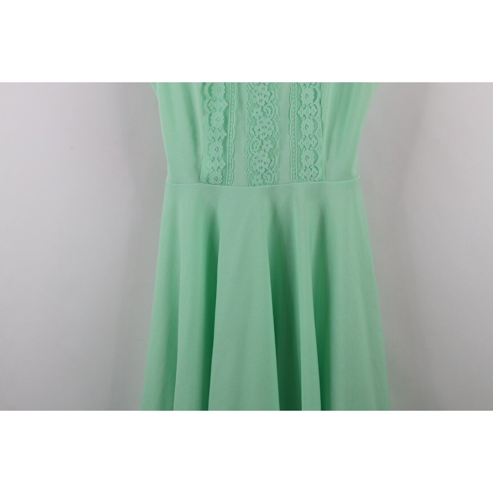 Vintage Vintage 70s Sleeveless Flower Lace Knit Dress Size XL / US 12-14 / IT 48-50 - 3 Thumbnail