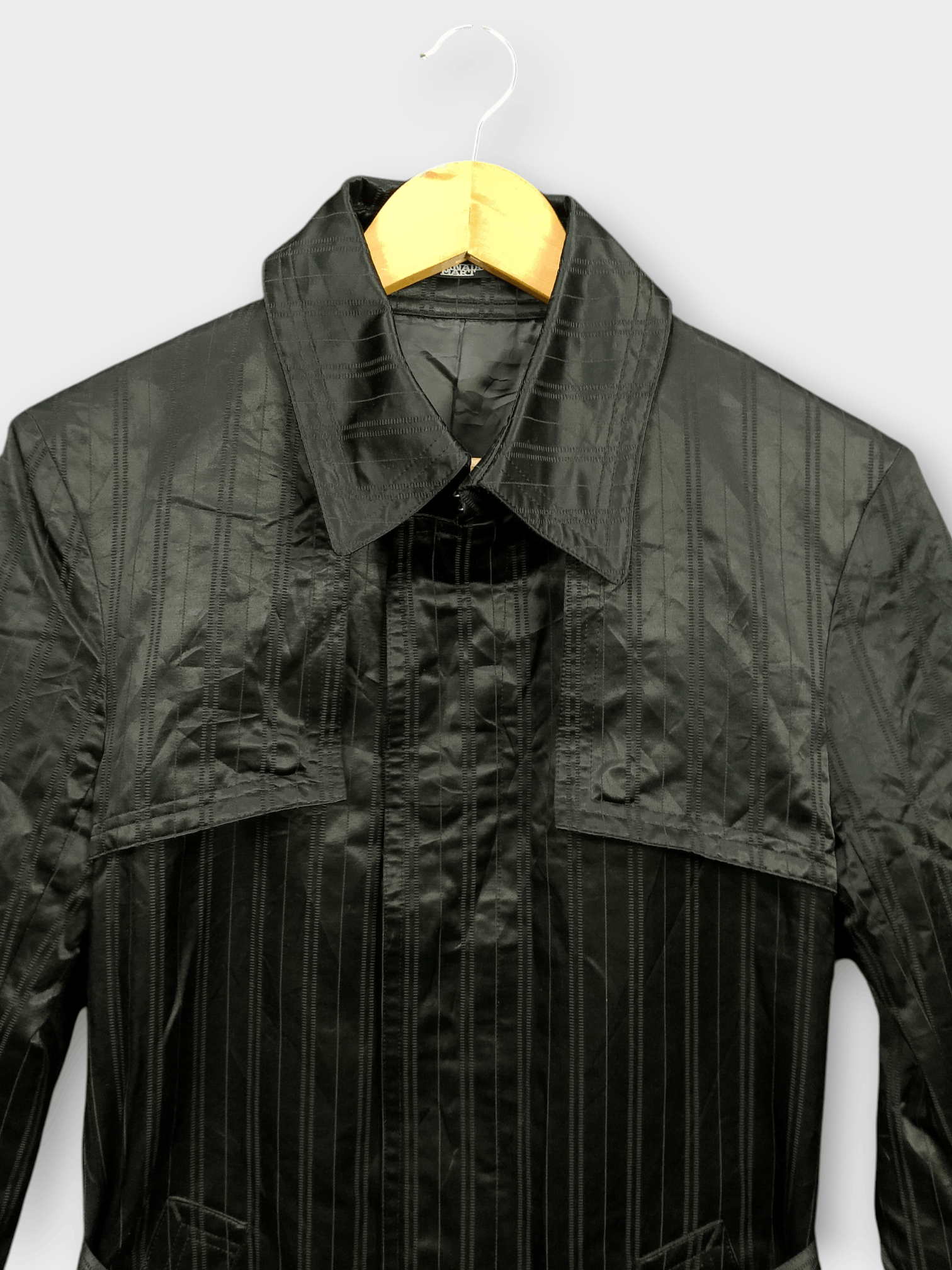 Tornado Mart Tornado Mart Black Pinstripe Belted Jacket Japan Size US L / EU 52-54 / 3 - 4 Thumbnail