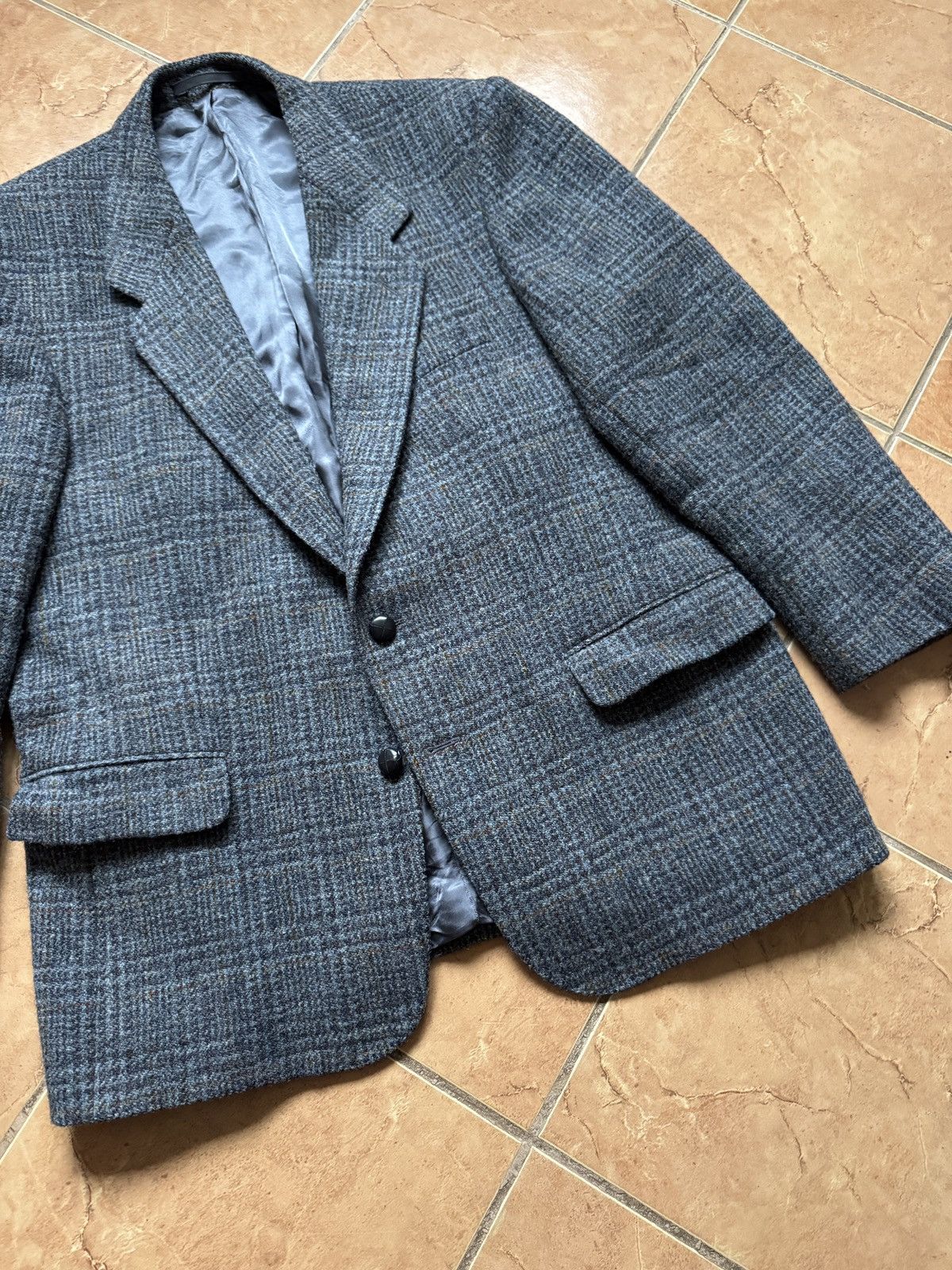 Harris Tweed Harris Tweed vintage checkered 2 button wool blazer Size 46R - 4 Thumbnail