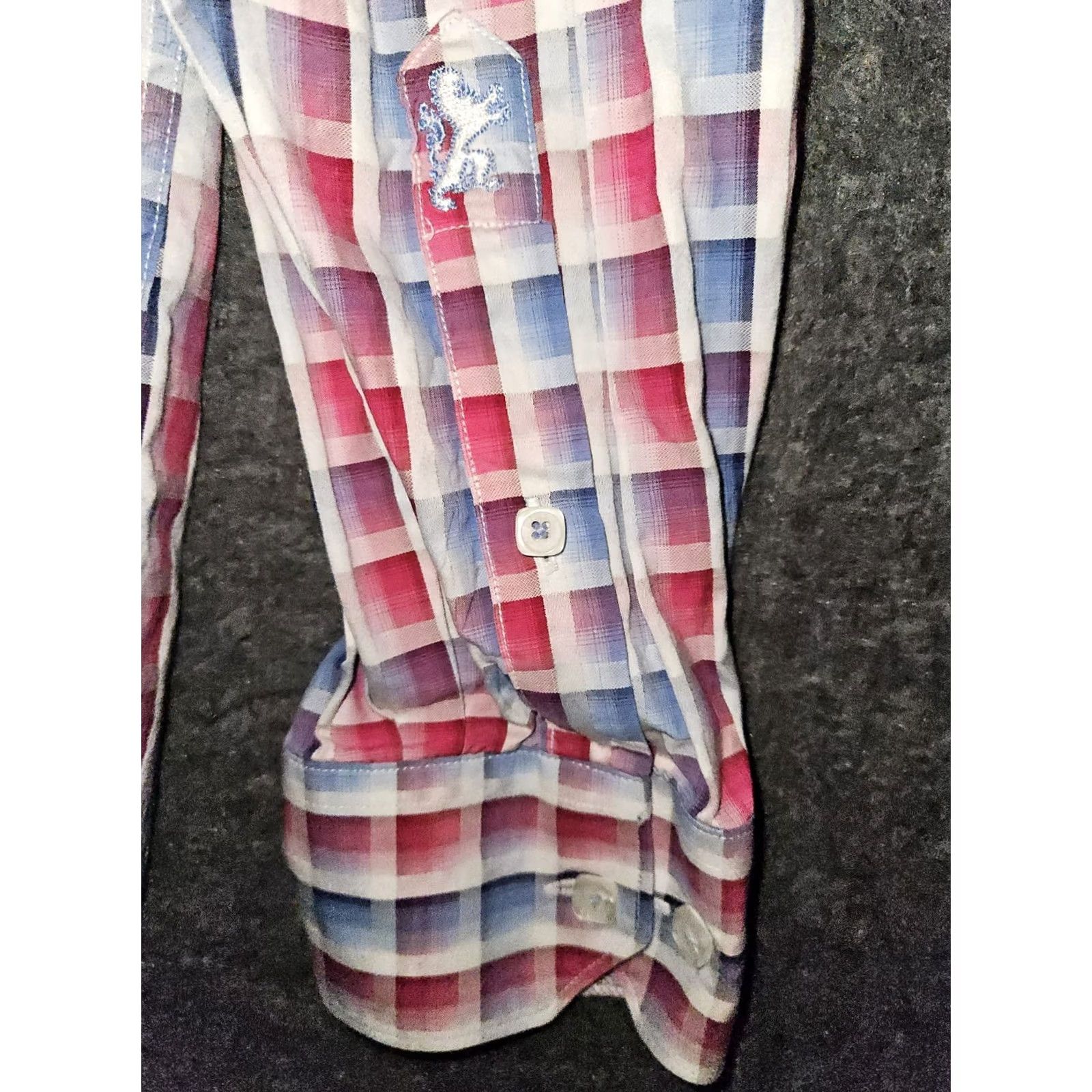 BUGATCHI Bugatchi Mens Large Long Sleeve Check Shirt - Classic Preppy Button-Up Size US L / EU 52-54 / 3 - 6 Thumbnail