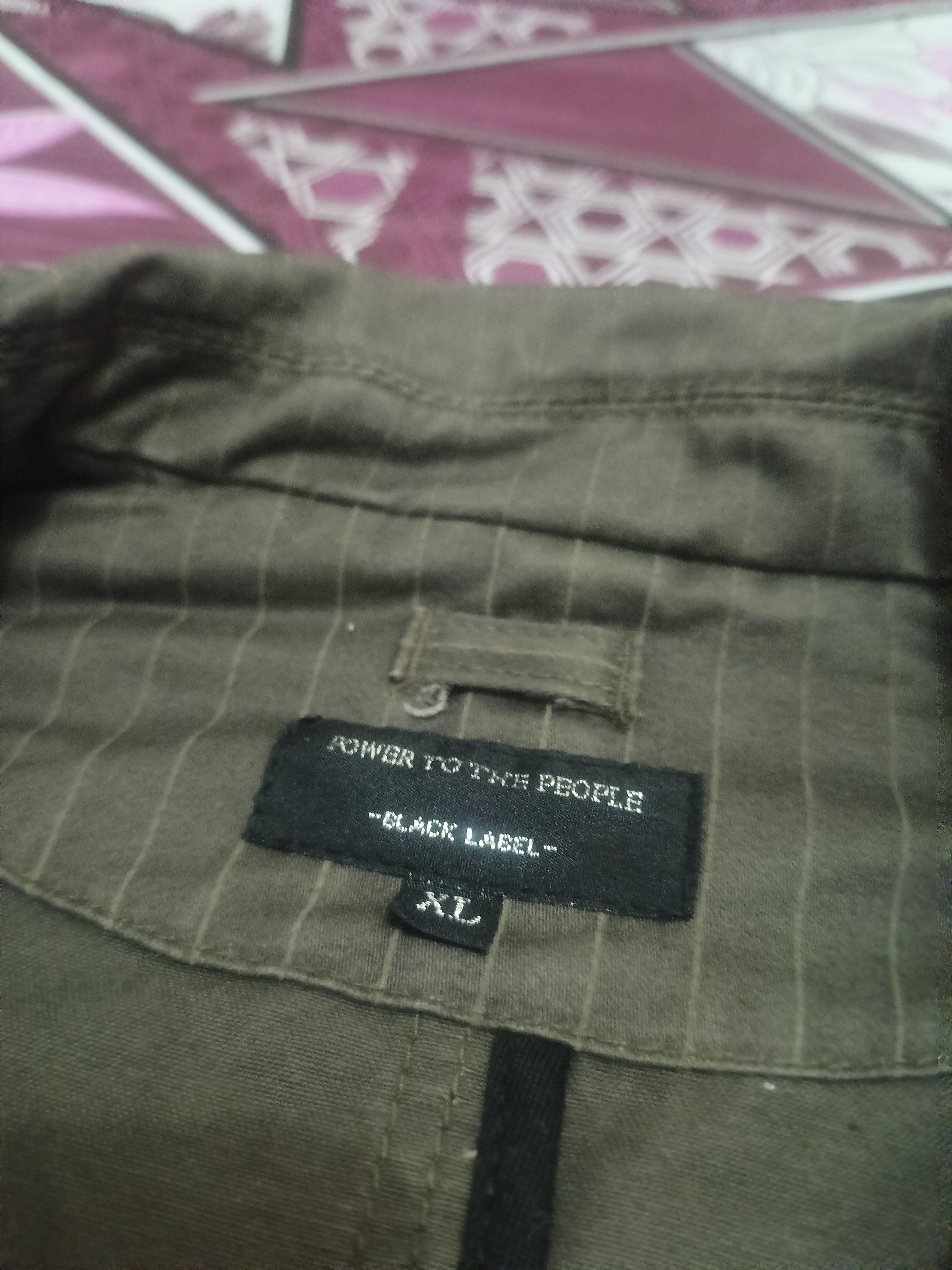 Japanese Brand Power To the people Coat distressed Stripe green & Black Size US M / EU 48-50 / 2 - 3 Thumbnail