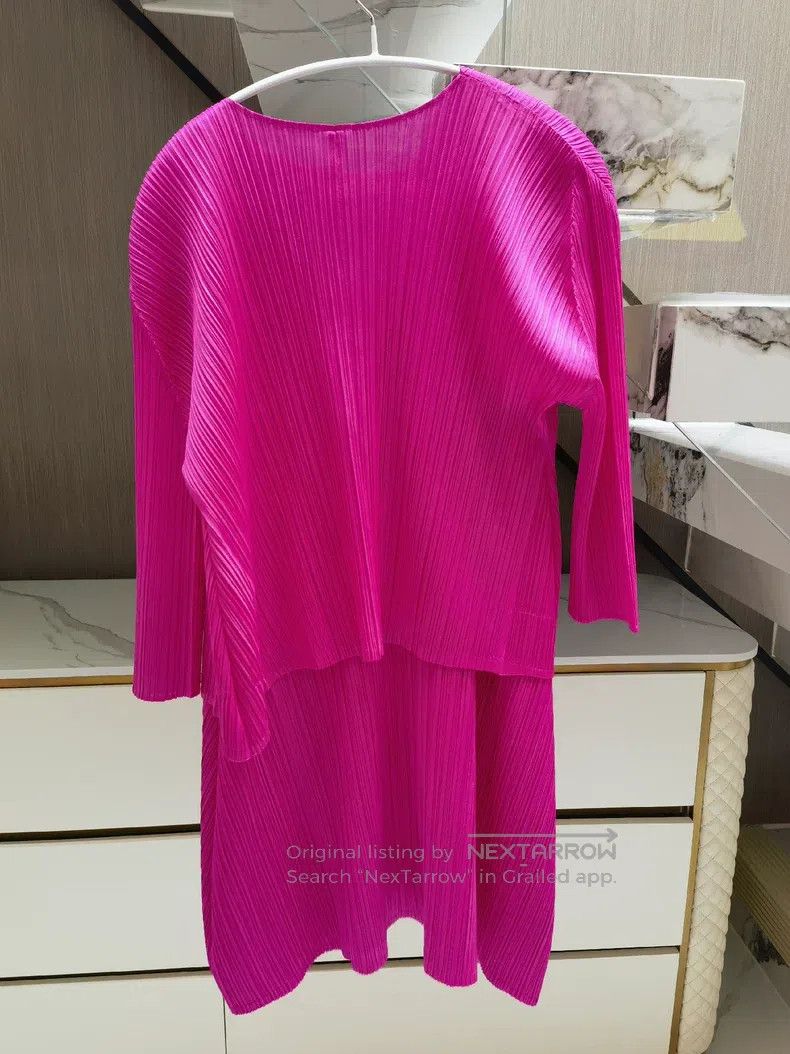 Issey Miyake Issey Miyake Fuchsia Two-Piece Set Size L / US 10 / IT 46 - 2 Thumbnail