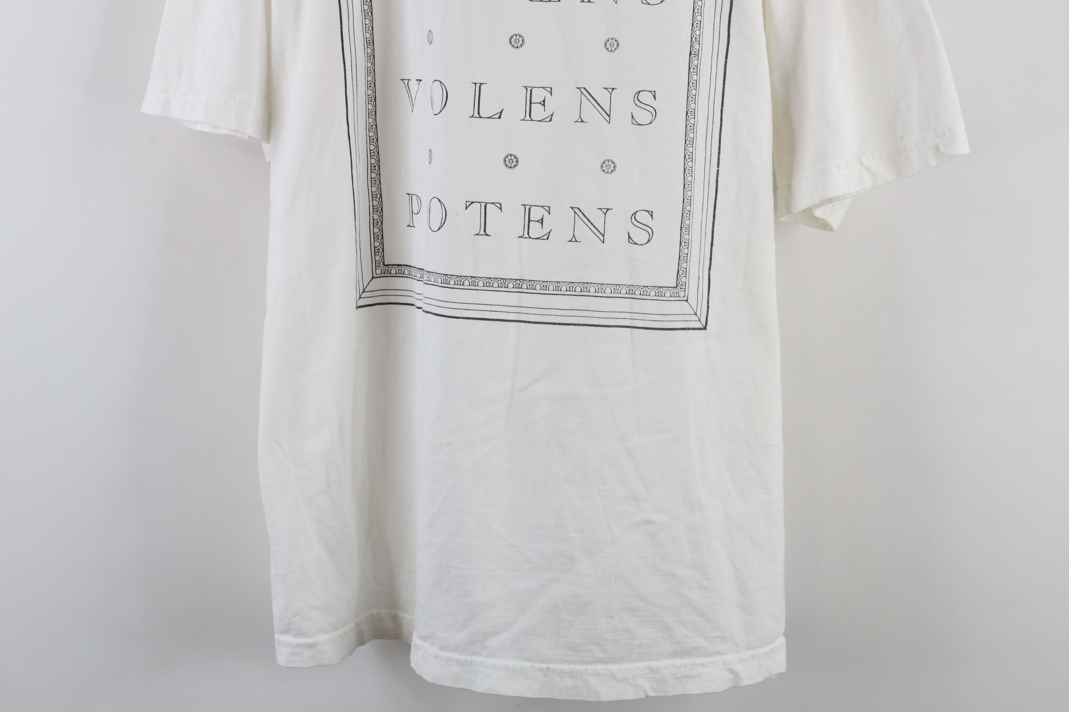 Vintage Vintage 90s Volens Potens Wanting Willing Able T-Shirt Size US L / EU 52-54 / 3 - 3 Thumbnail