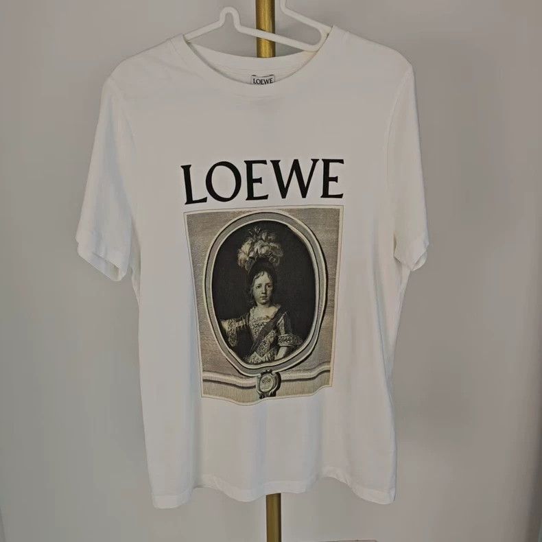 Loewe LOEWE White portrait print short sleeves Size S / US 4 / IT 40 - 1 Thumbnail