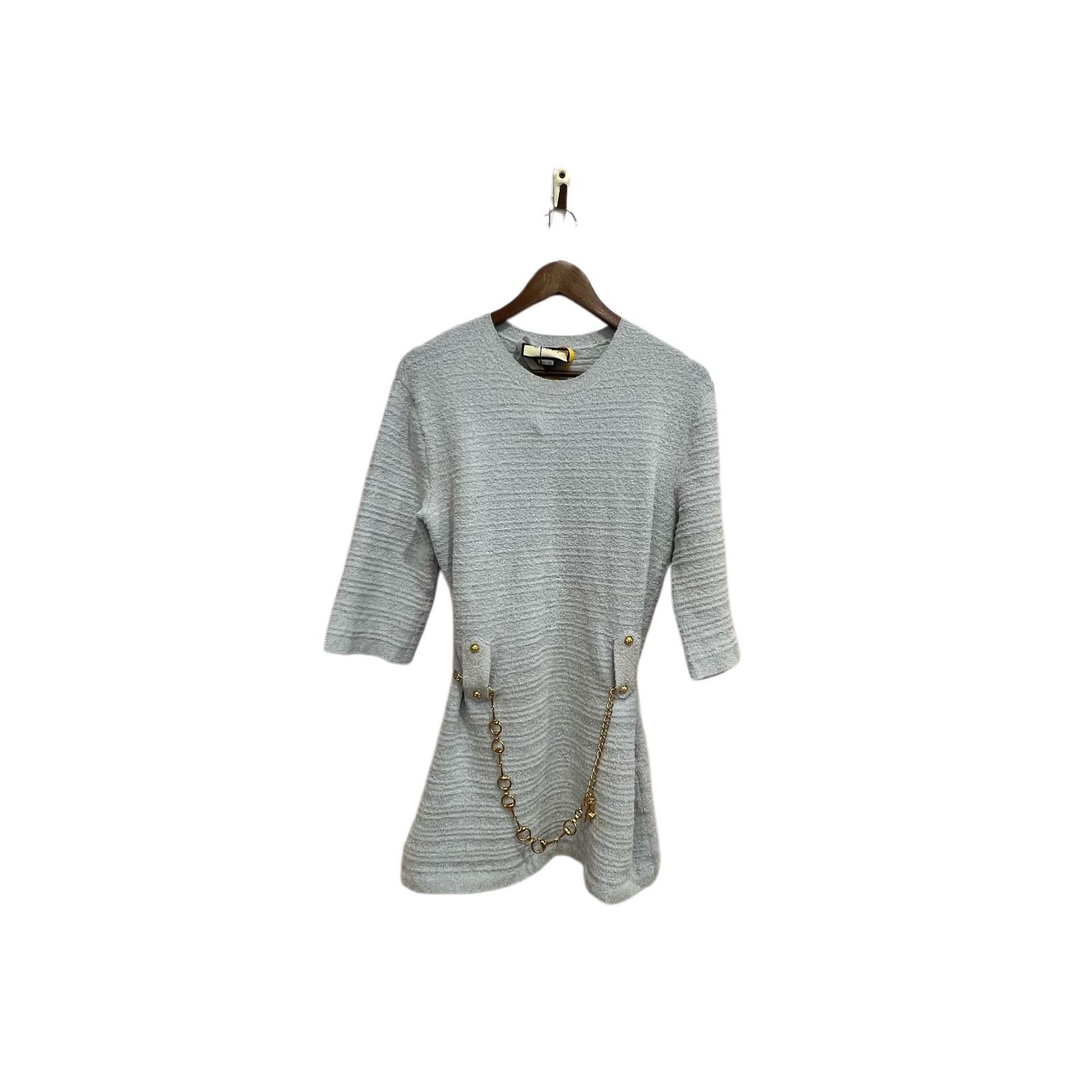 Gucci Gucci Blue Chain Knit Mini Dress Size M Size M / US 6-8 / IT 42-44 - 1 Thumbnail