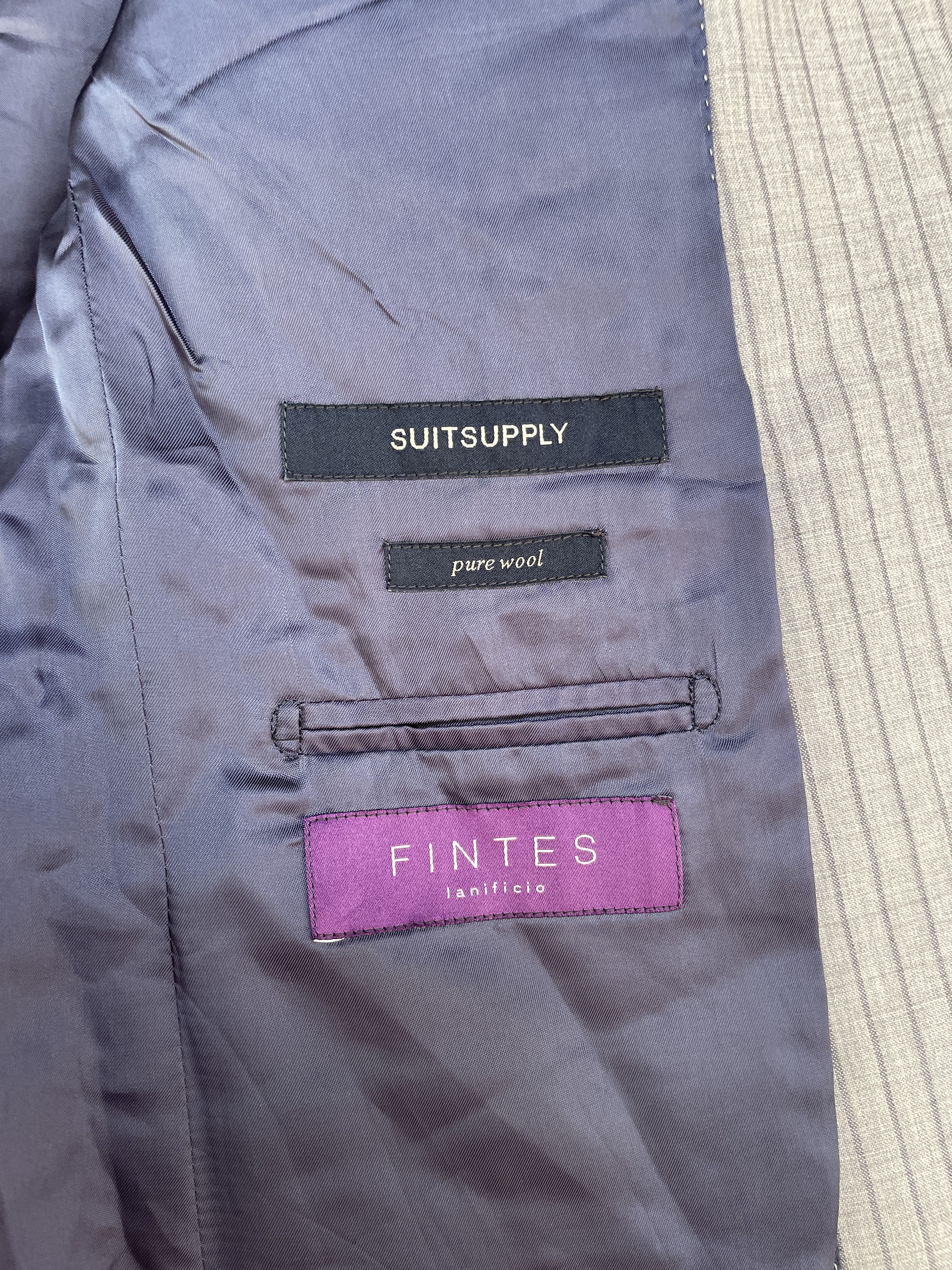 Suitsupply Suitsupply Striped Gray Pure Wool Sport Coat Blazer Size 36R - 10 Thumbnail