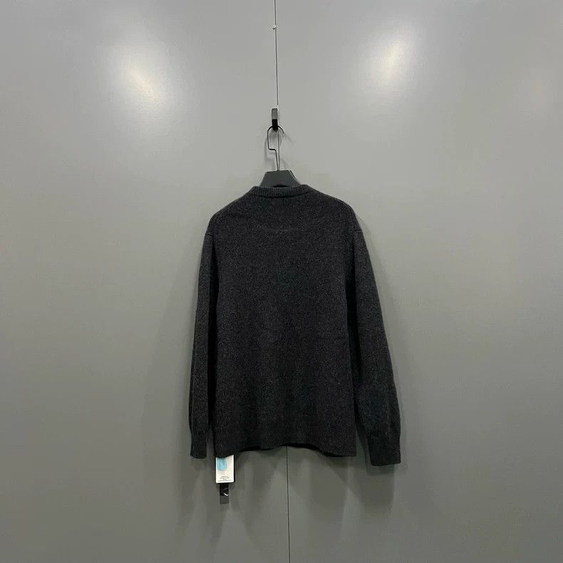 Givenchy Givenchy Black Grey Embroidered Logo Knit Sweater XXL Size Size US XXL / EU 58 / 5 - 2 Thumbnail