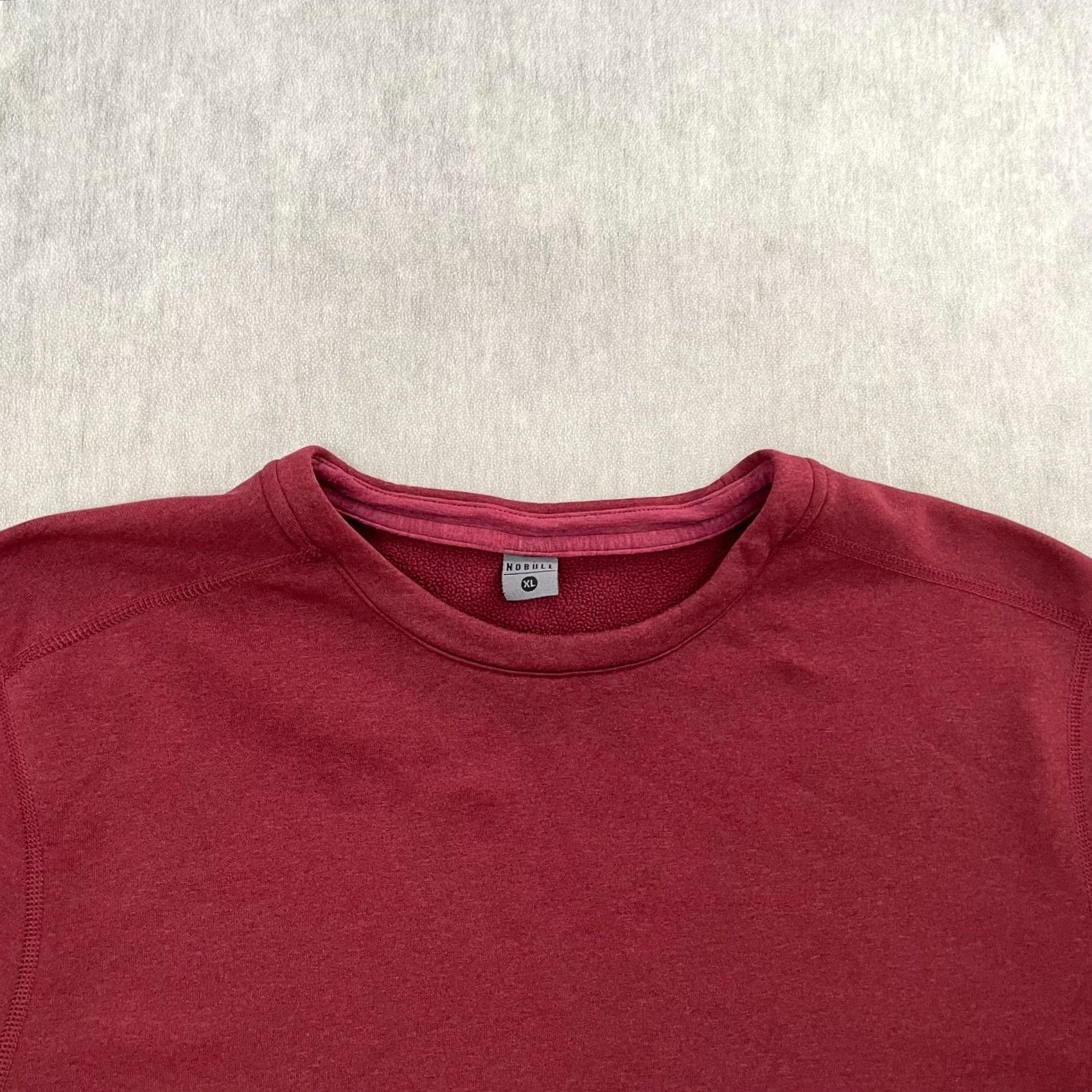Vintage NOBULL Sweatshirt Adult XL Red Fleece Crewneck Pullover Stretch Logo USA Mens Size US XL / EU 56 / 4 - 3 Thumbnail