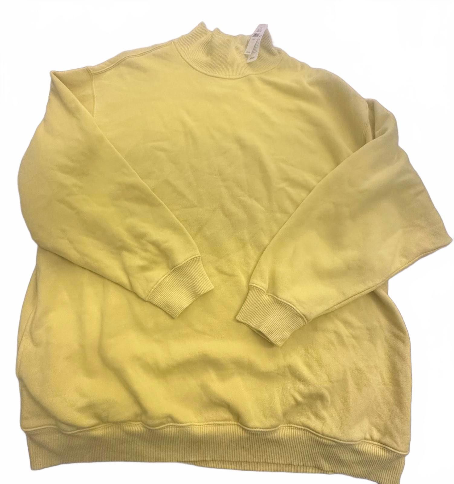 Designer Aerie Cozy Yellow Crewneck Sweatshirt size 18 Size XL / US 12-14 / IT 48-50 - 2 Thumbnail