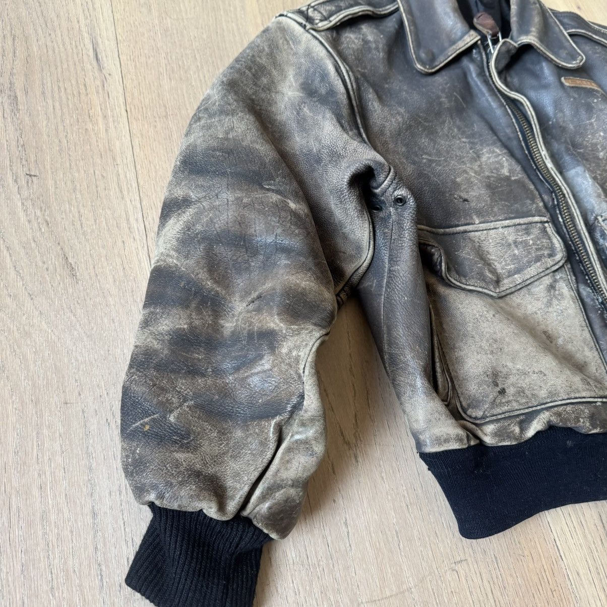 Avirex Avirex - Vintage Leather Jacket - Brown Size US M / EU 48-50 / 2 - 3 Thumbnail