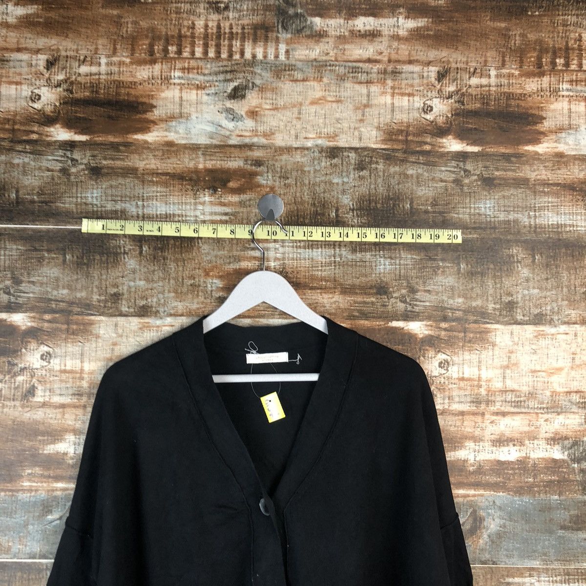 Homespun Knitwear × Japanese Brand Choco Raffine plain Black Cardigan Knitwear #A1591 Size US XL / EU 56 / 4 - 4 Thumbnail