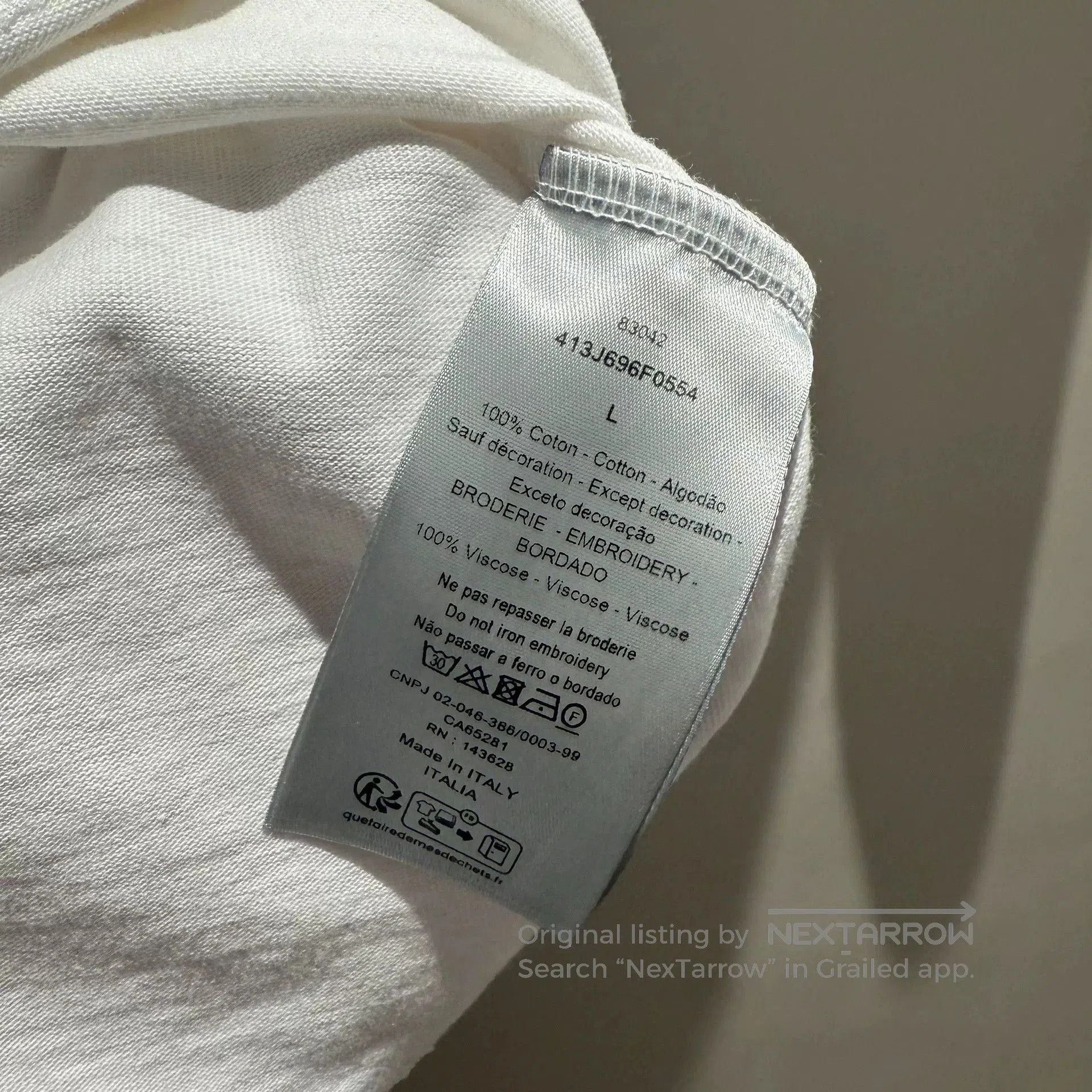 Dior dior new short sleeve tee with embroidery. Size US L / EU 52-54 / 3 - 4 Thumbnail