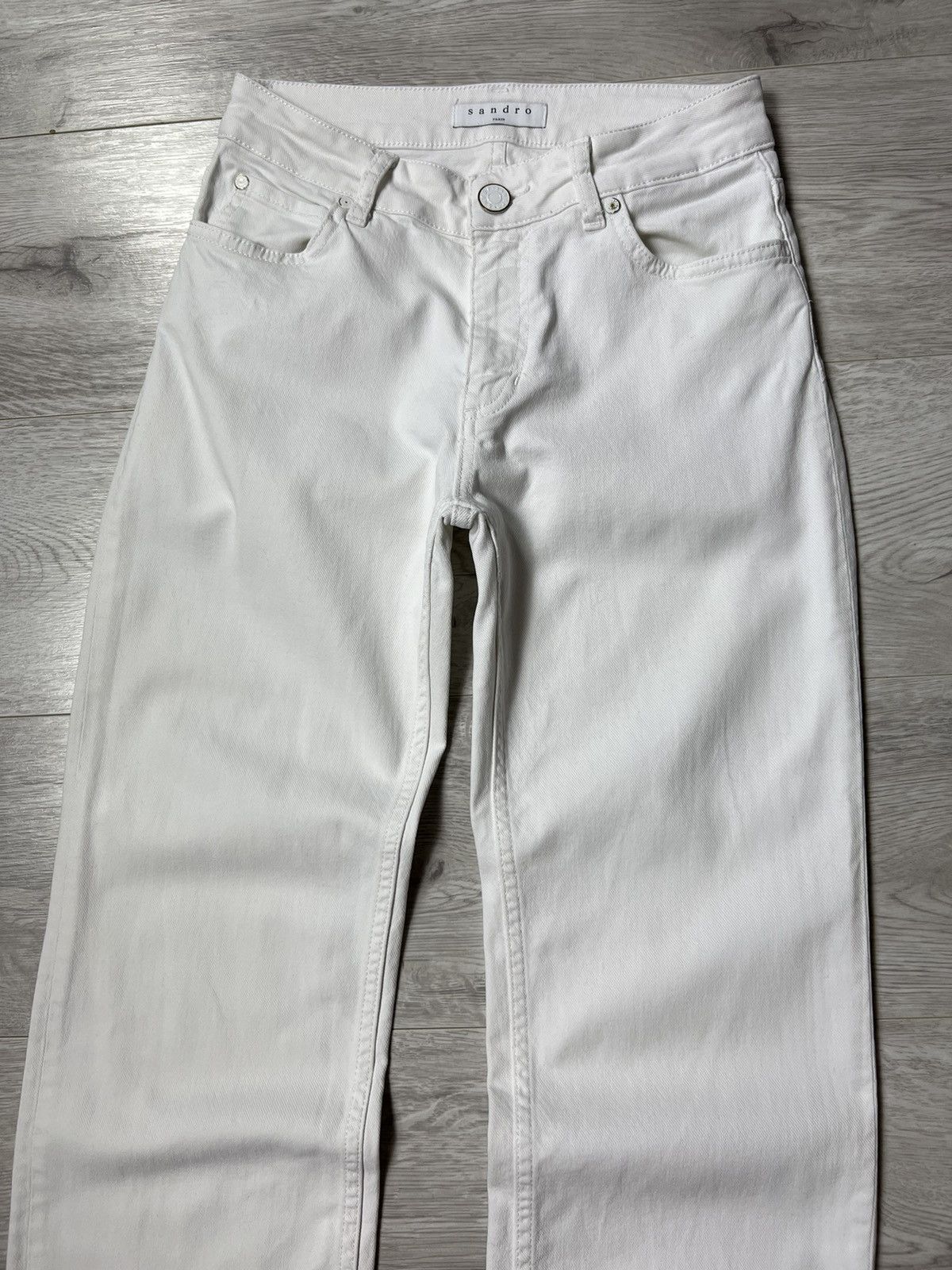 Sandro Sandro Paris White Denim Pants / Jeans Size 26" / US 2 / IT 38 - 7 Thumbnail