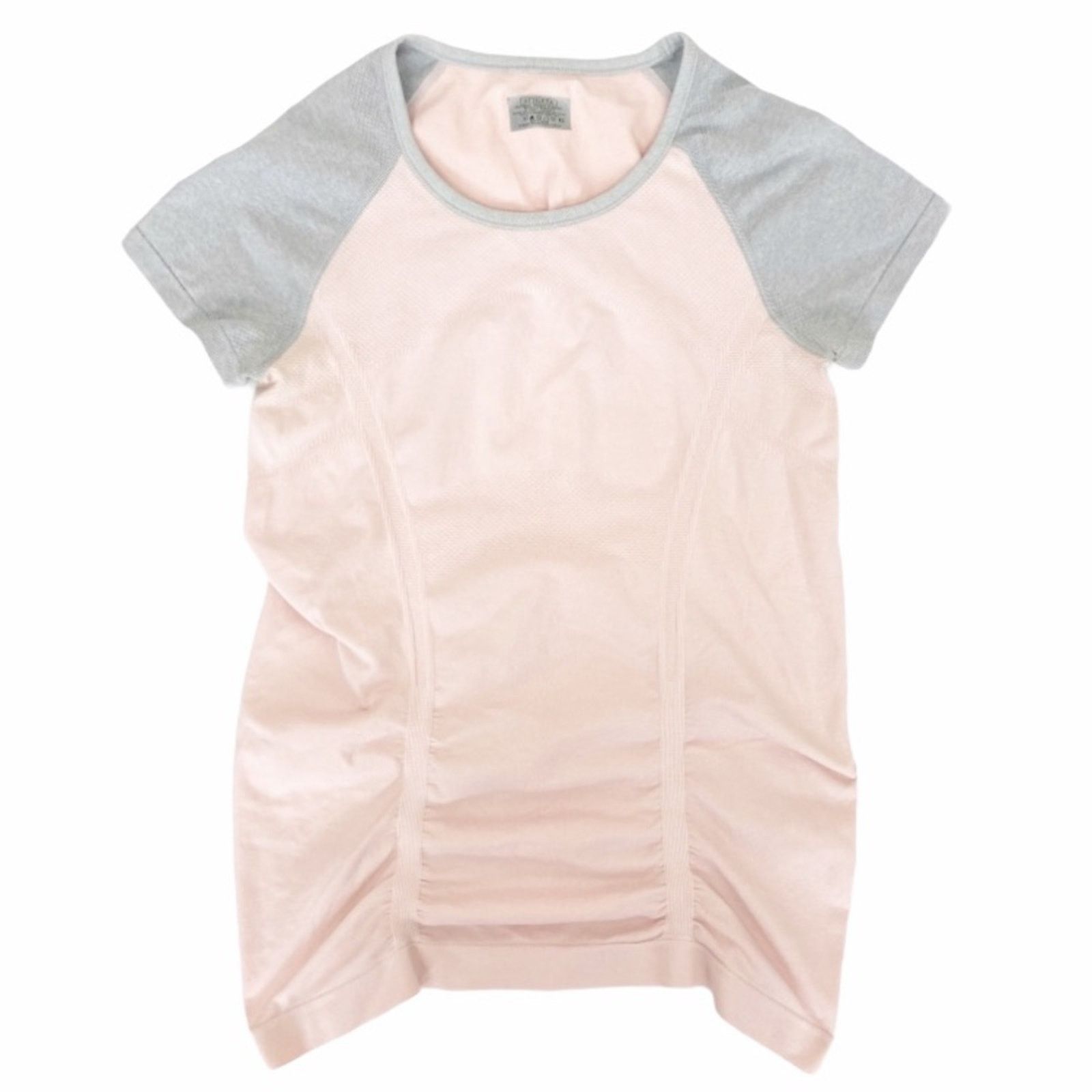 Other Athleta Color Block Fast Track Tee Ruched Pink Gray Sz XS Size XS / US 0-2 / IT 36-38 - 8 Thumbnail