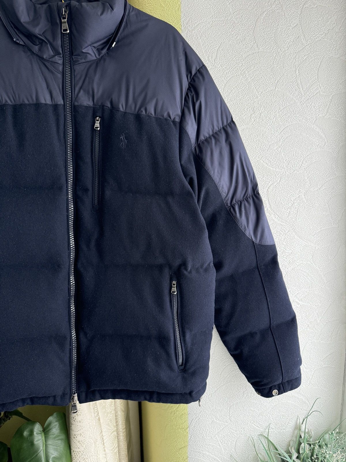 Polo Ralph Lauren Polo Ralph Lauren Nylon Wool Down Puffer Jacket Navy Size US L / EU 52-54 / 3 - 5 Thumbnail