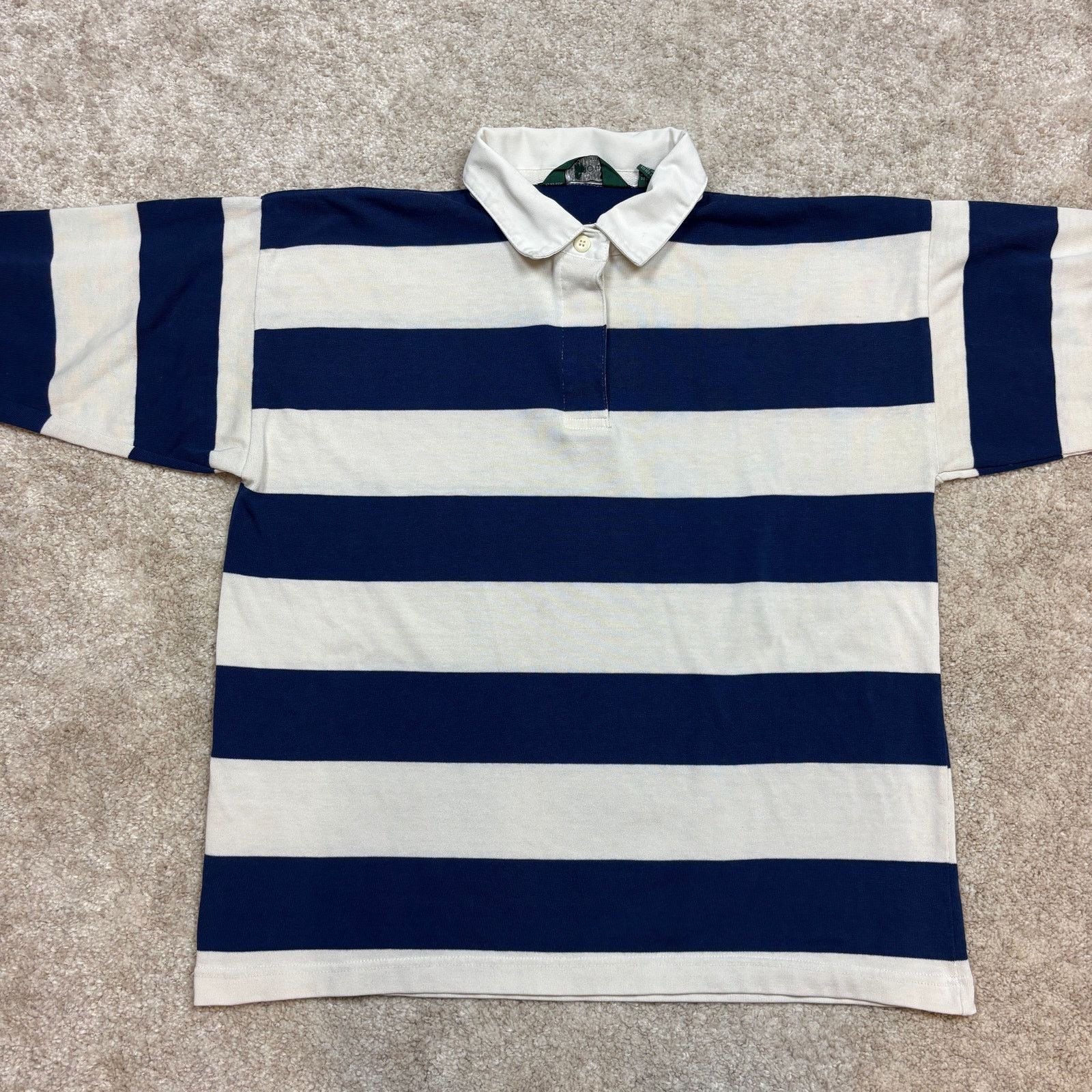 Hunt Club × Vintage Vintage Hunt Club JC Penney Rugby Striped Polo Shirt Men's L Size US L / EU 52-54 / 3 - 2 Thumbnail