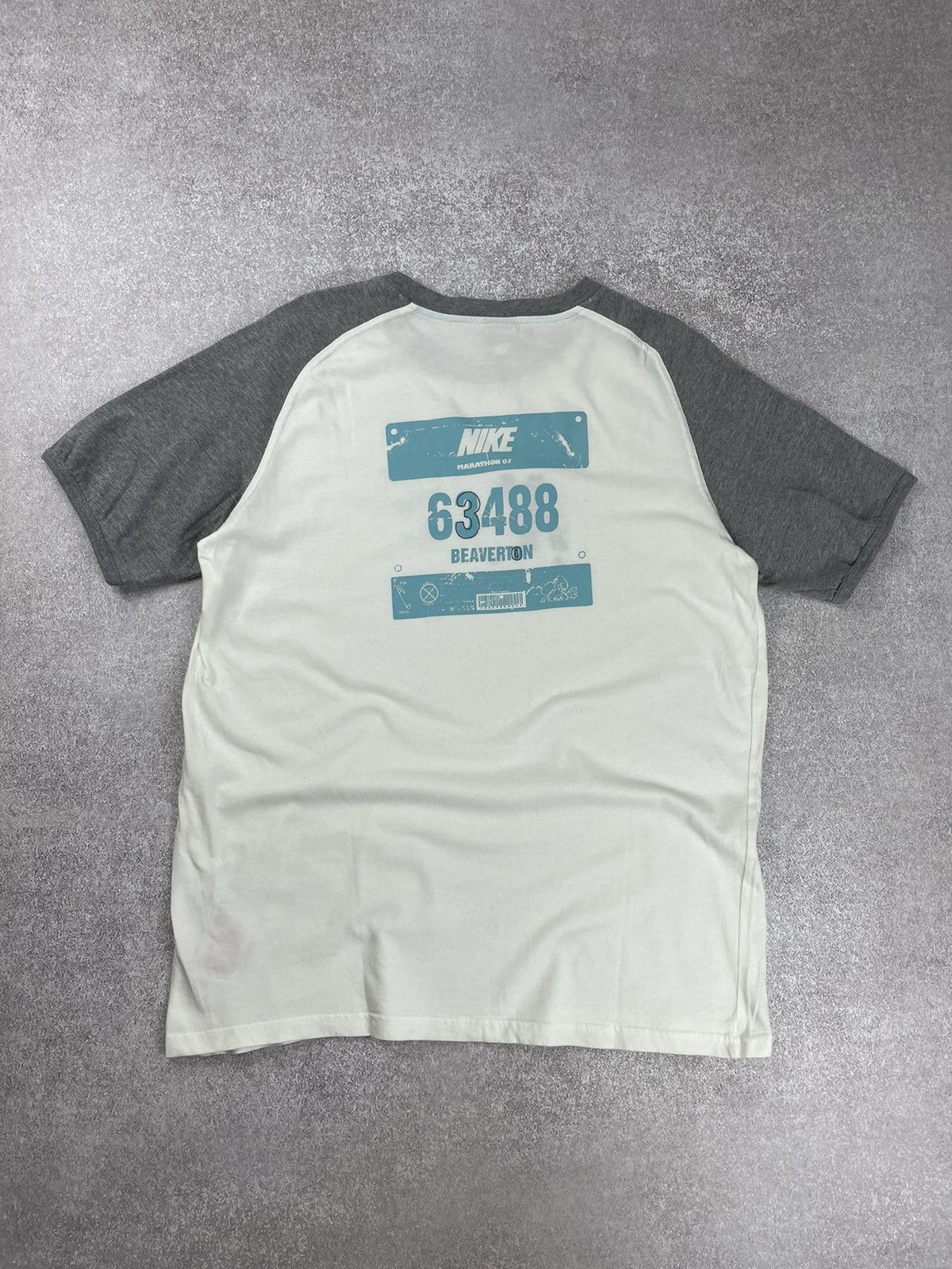 Nike × Vintage Vintage Y2k Nike Marathon Logo Tee T shirt Size US XL / EU 56 / 4 - 2 Thumbnail