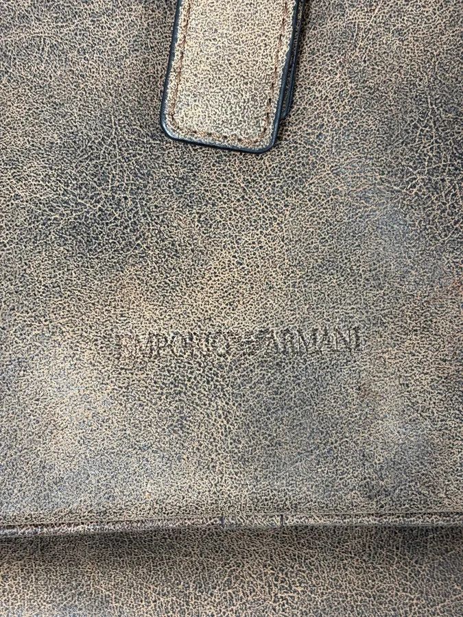 Emporio Armani Emporio Armani Grey Leather Shoulder Bag Size ONE SIZE - 10 Thumbnail