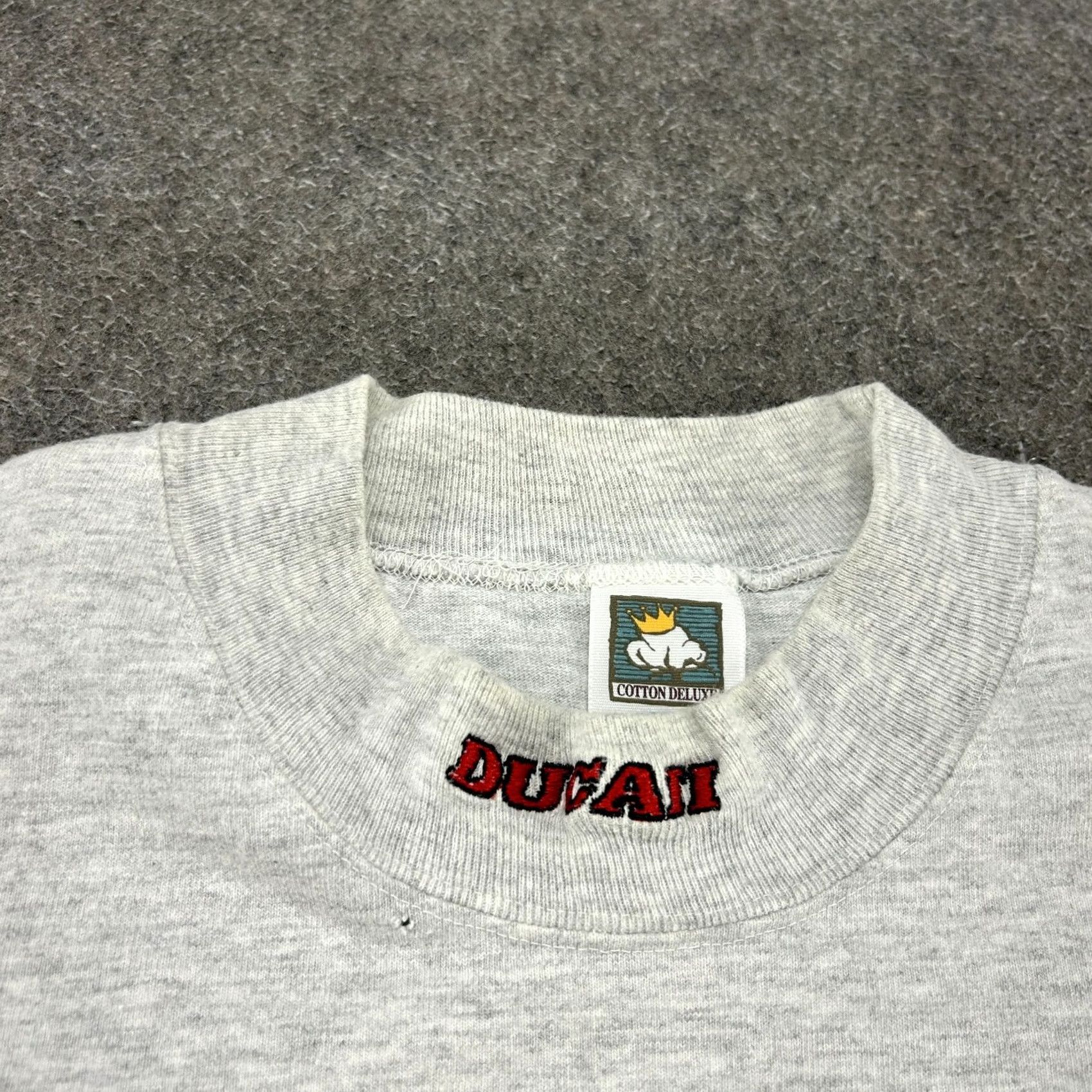 Anvil VINTAGE Ducati Motorcycles Shirt Mens L Grey Long Sleeve Cotton Mock Neck 90s Size US L / EU 52-54 / 3 - 7 Thumbnail