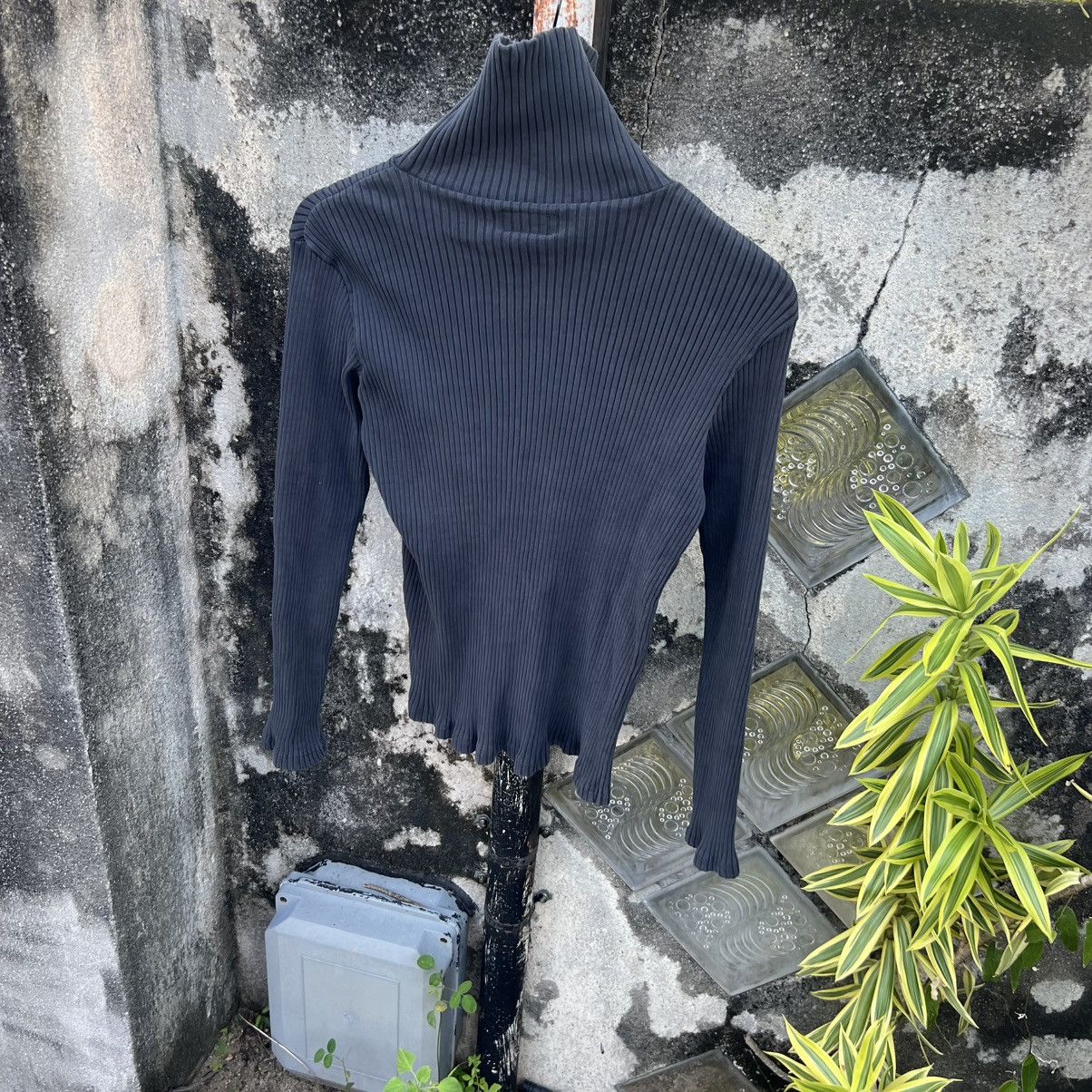agnes b. “AGNES B.” GREY RIBBED TURTLENECK LONG SLEEVE KNIT TOP Size XS / US 0-2 / IT 36-38 - 10 Thumbnail