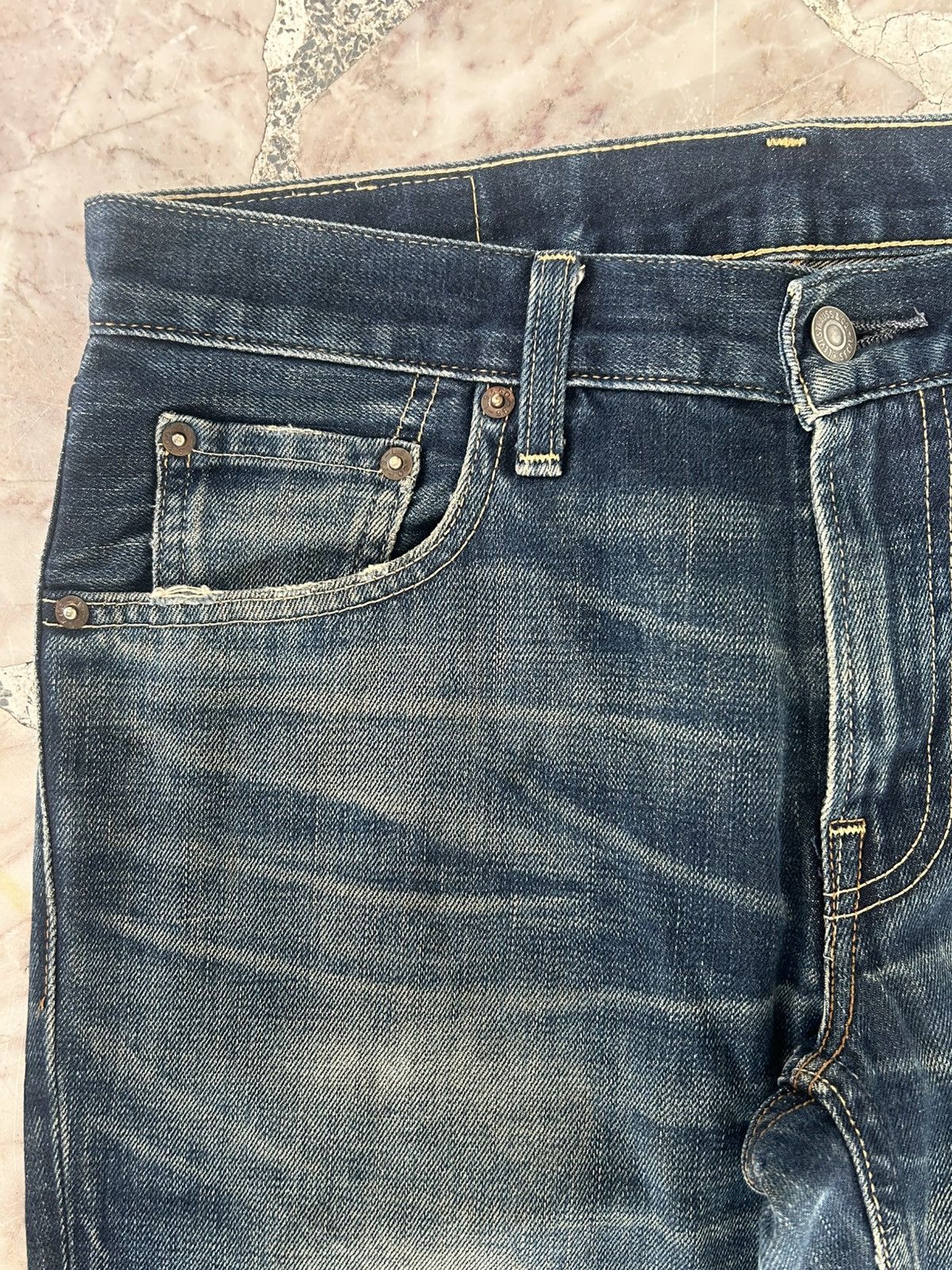Levi's Levis Japan Ripped Vintage 502 Selvedge Redtab Denim Size US 30 / EU 46 - 6 Thumbnail