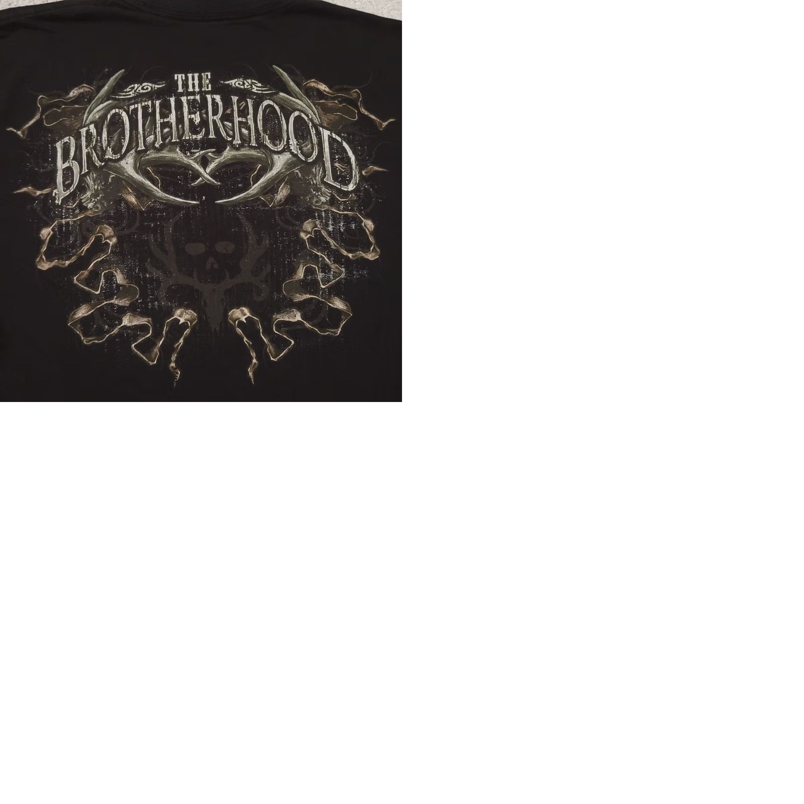 Vintage VINTAGE Bone Collector T-Shirt Mens Large Black Double-Sided Skull Grunge 90s Distressed Size US L / EU 52-54 / 3 - 10 Thumbnail