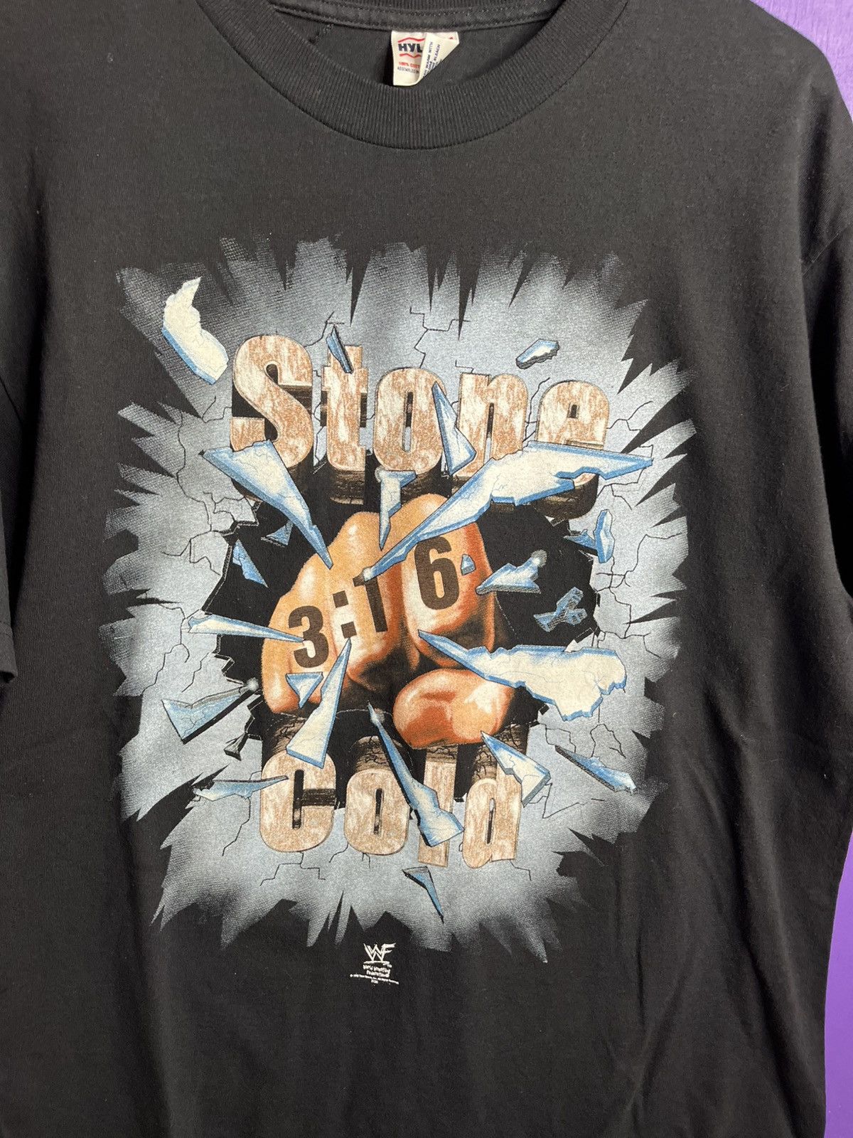 Vintage × WWF Vintage 1998 WWF Stone cold glass break t-shirt Size US L / EU 52-54 / 3 - 3 Thumbnail