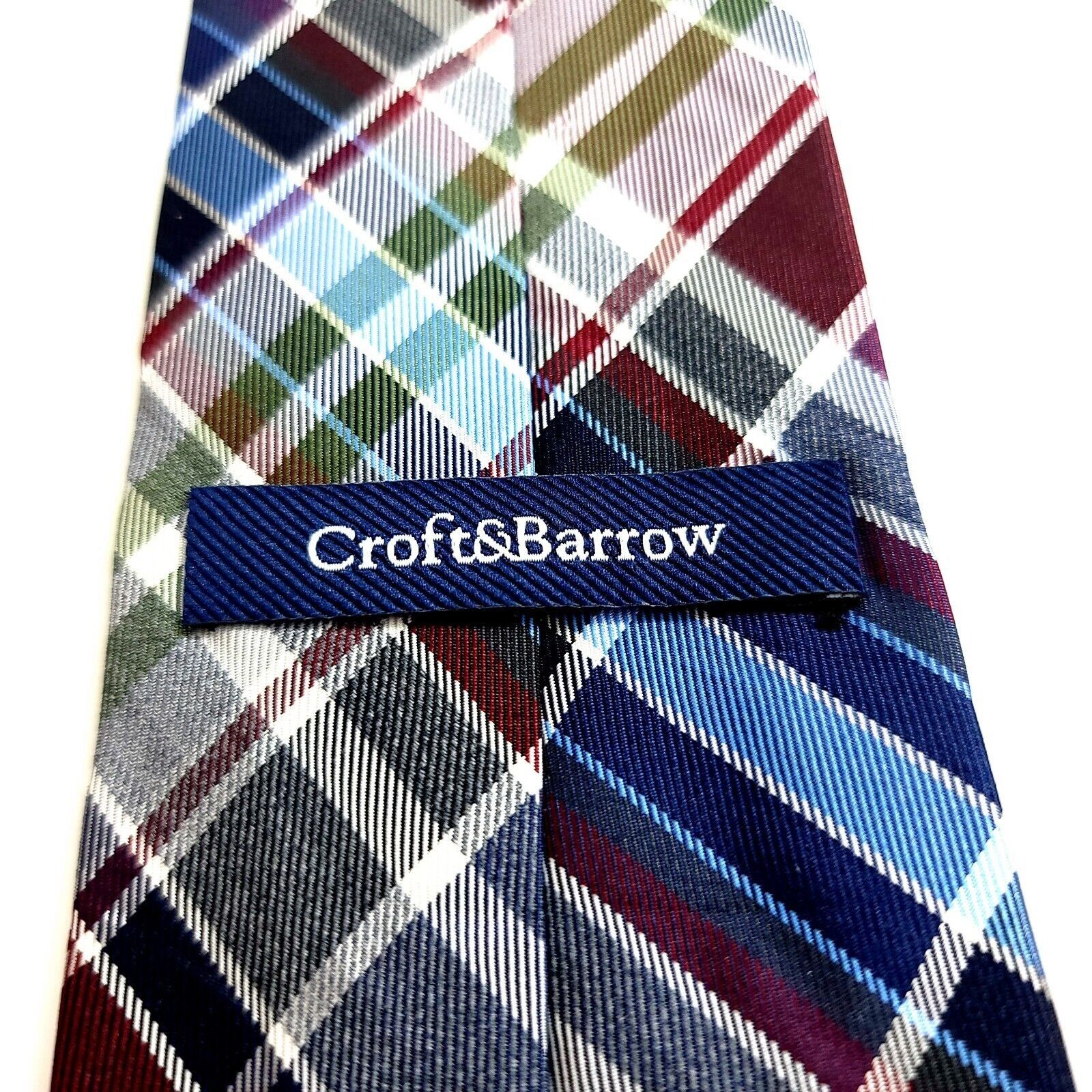 Croft & Barrow Croft & Barrow Multi-Colored Plaid Rayon Silk Tie Size ONE SIZE - 3 Thumbnail