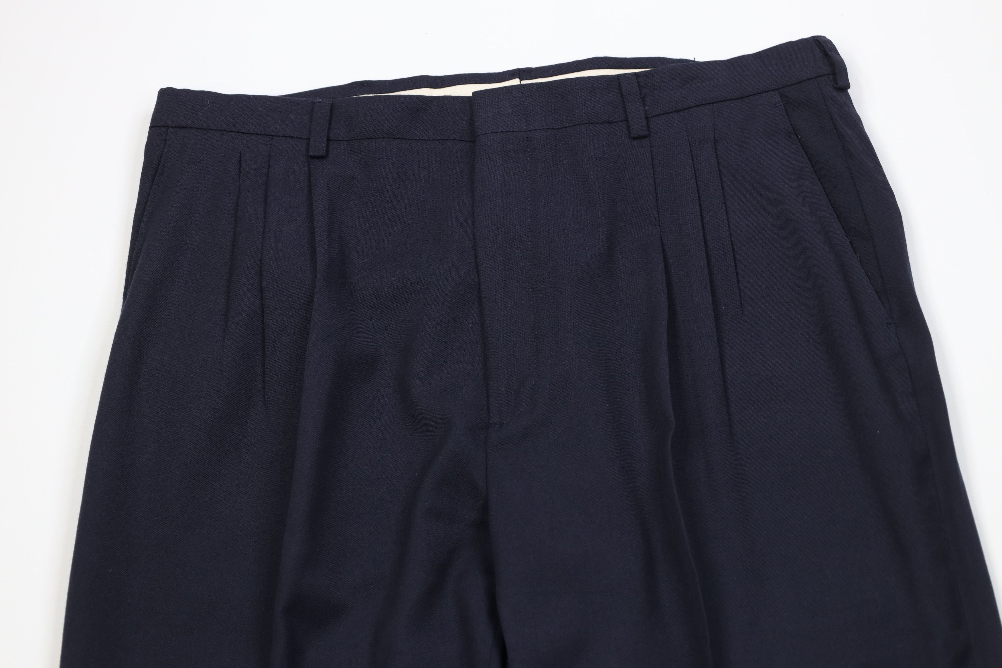Vintage Vintage 90s Streetwear Wool Blend Knit Wide Leg Chino Pants Size US 36 / EU 52 - 2 Thumbnail