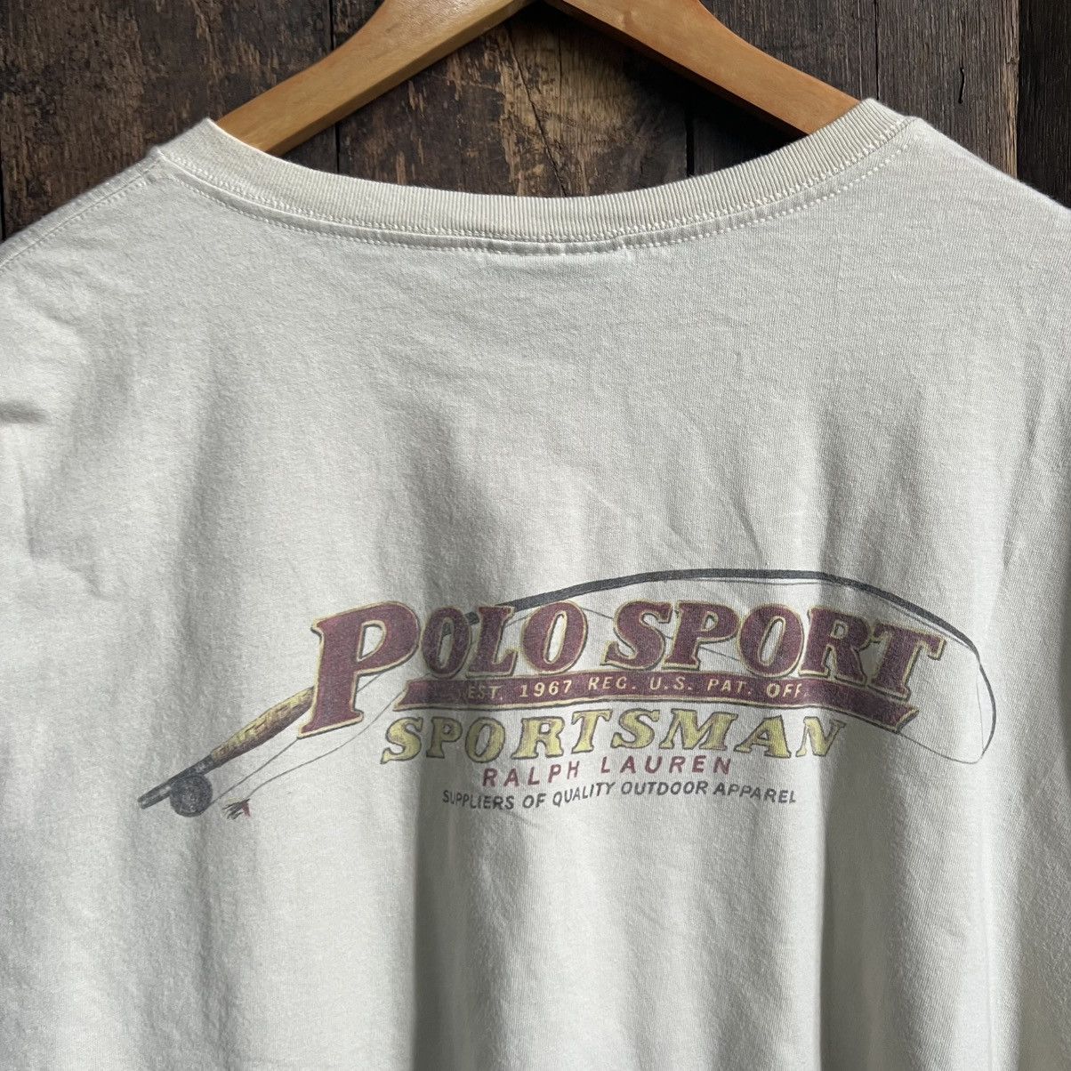 Polo Ralph Lauren × Vintage Vintage Polo Sport Sportman Tshirt Size US XXL / EU 58 / 5 - 4 Thumbnail