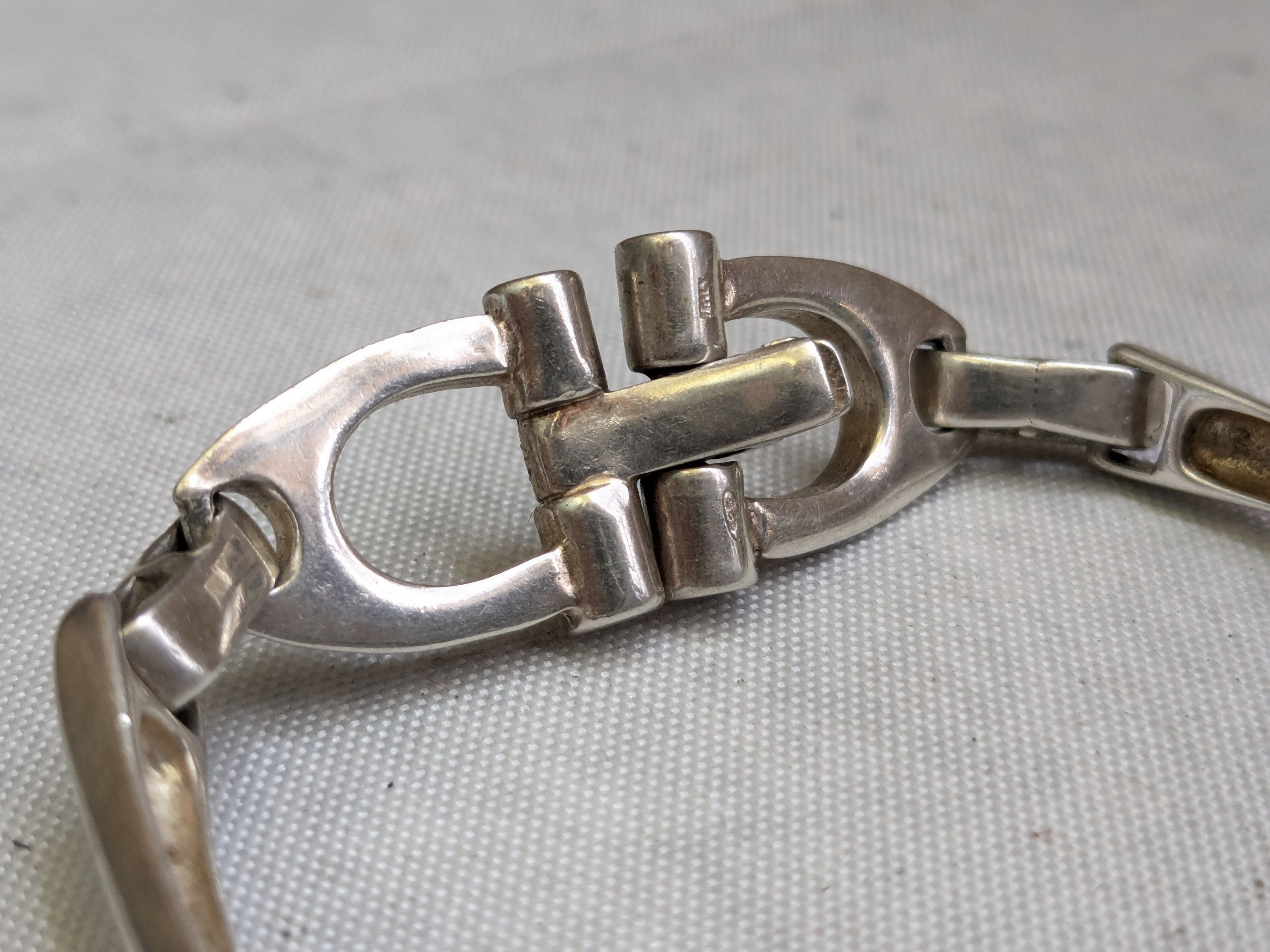 Jewelry Vintage Sterling Silver Bracelet Equestrian 6.75" Size ONE SIZE - 5 Thumbnail