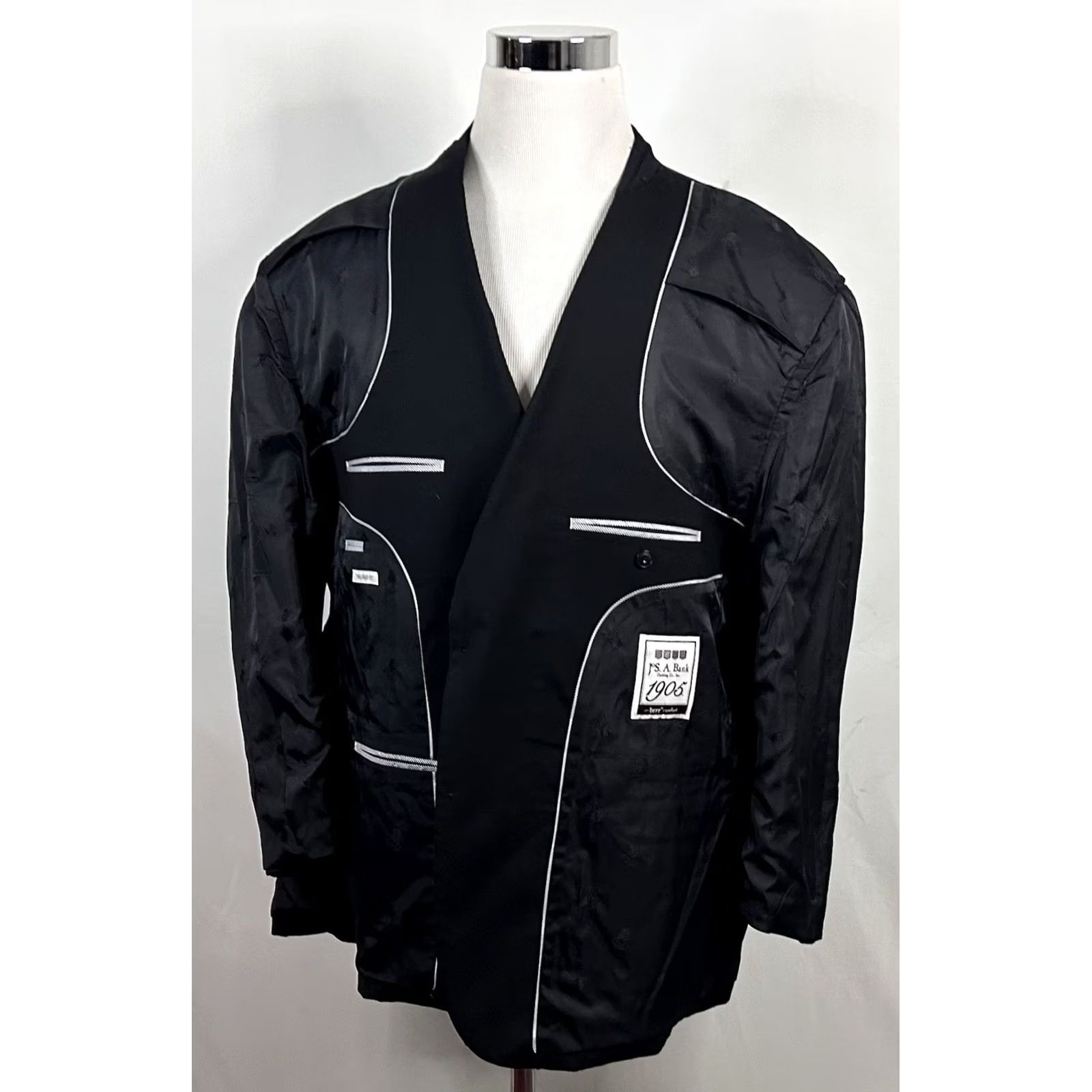 Jos. A. Bank Jos A Bank Sport Coat 50R Black Tailored Fit brrr Comfort Two Button Double Vent Size US XS / EU 42 / 0 - 7 Thumbnail