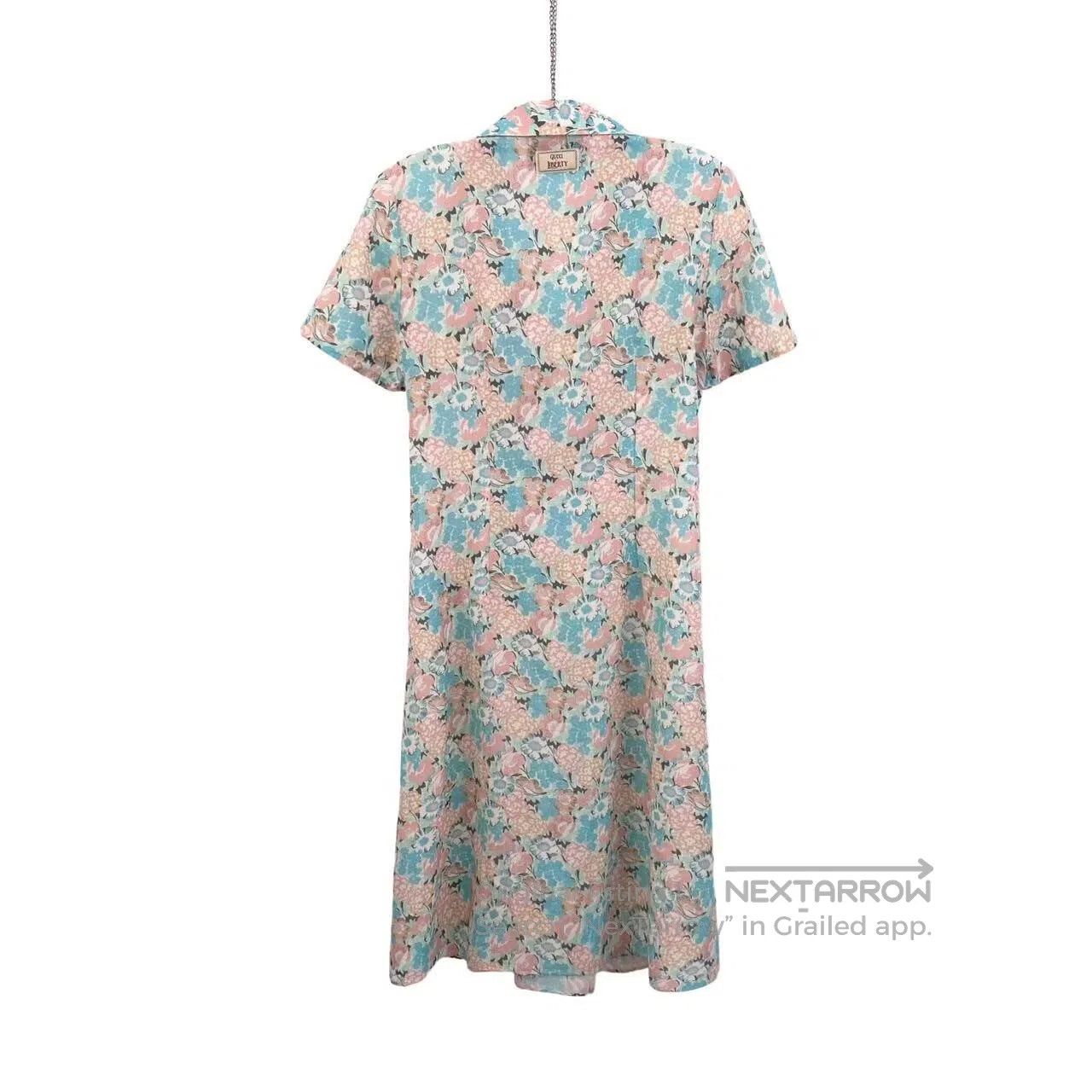 Gucci Guicci Floral printed bow short-sleeved dress| Size M / US 6-8 / IT 42-44 - 2 Thumbnail