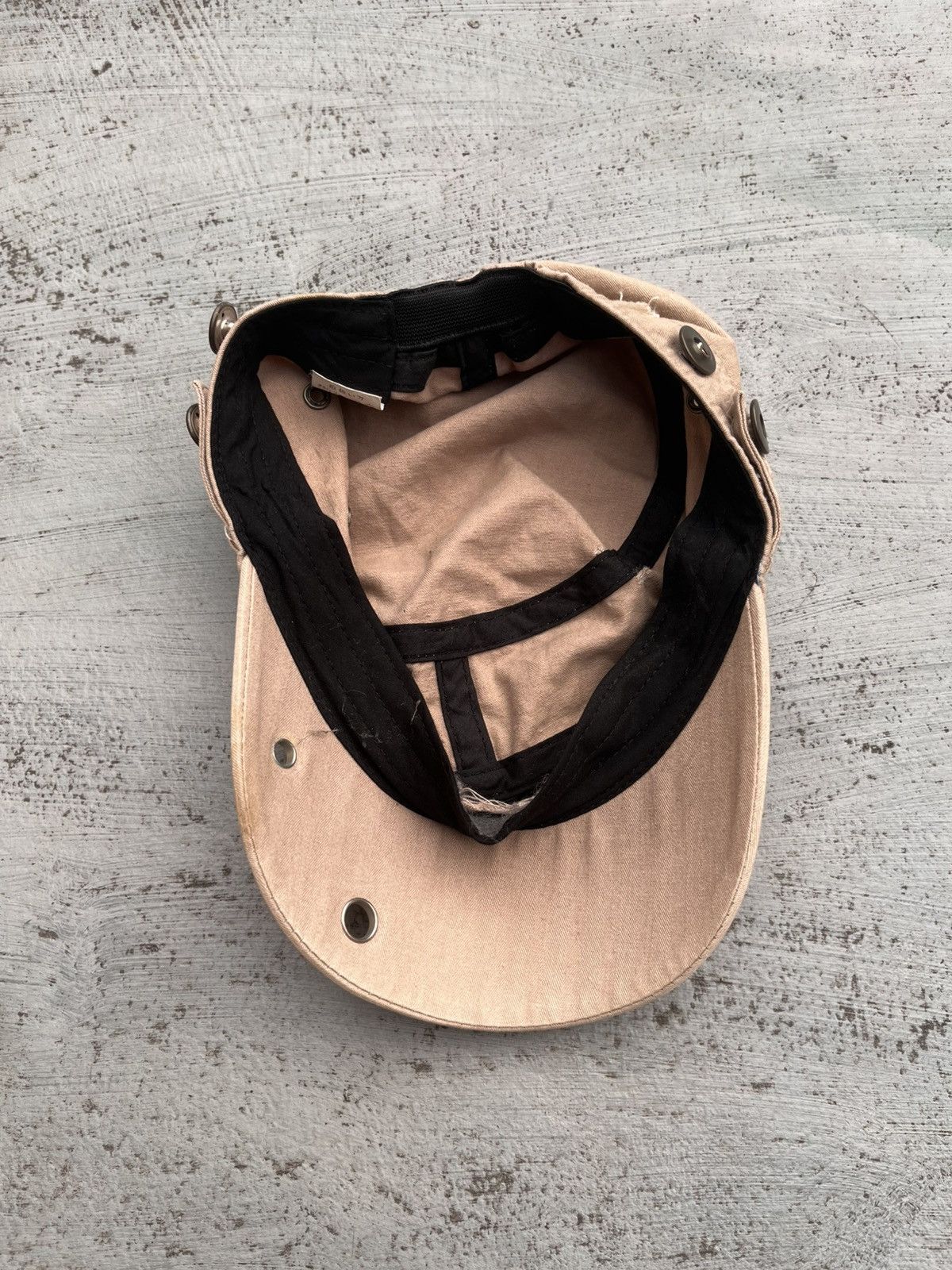 If Six Was Nine × Japanese Brand × Le Grande Bleu (L.G.B.) JAPANESE TWO FOLD DISTRESSED STUDED CADET HAT PUNK Y2K Size ONE SIZE - 7 Thumbnail