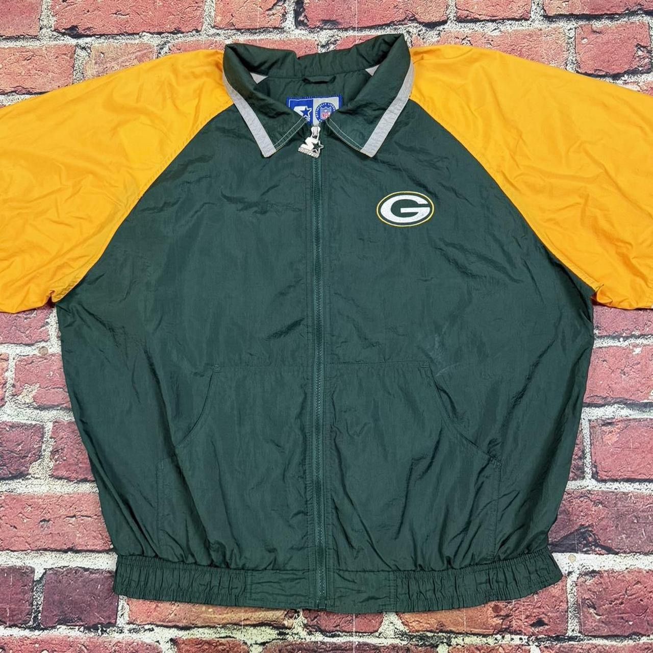 Starter Vintage Starter Green Bay Packers Zip Up Windbreaker Jacket Size US XL / EU 56 / 4 - 3 Thumbnail