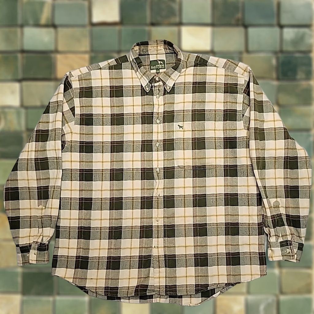 Lumberjack VINTAGE ParForce Shirt Men 2XL Green Plaid Flannel Lumberjack Cabin Retro Casual Shirt Men XS? Size US XXL / EU 58 / 5 - 1 Thumbnail