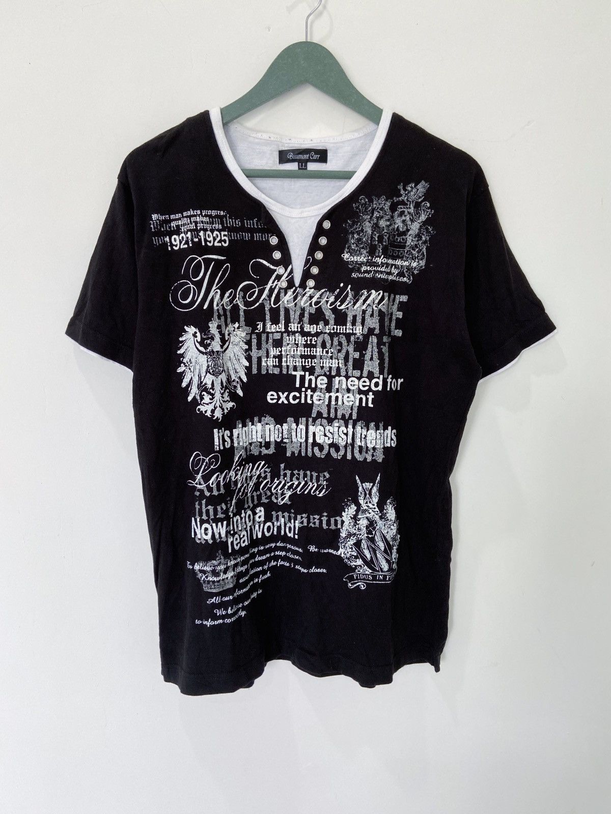 20471120 BEAUMONT CARR POEM DOUBLE LAYER STYLE TEE Size US XL / EU 56 / 4 - 2 Thumbnail