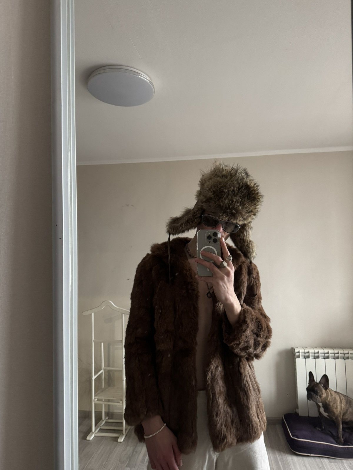 Vintage Y2K French Rabbit Fur Korean Coat ifsixwasnine LGB ysl Size S / US 4 / IT 40 - 5 Thumbnail