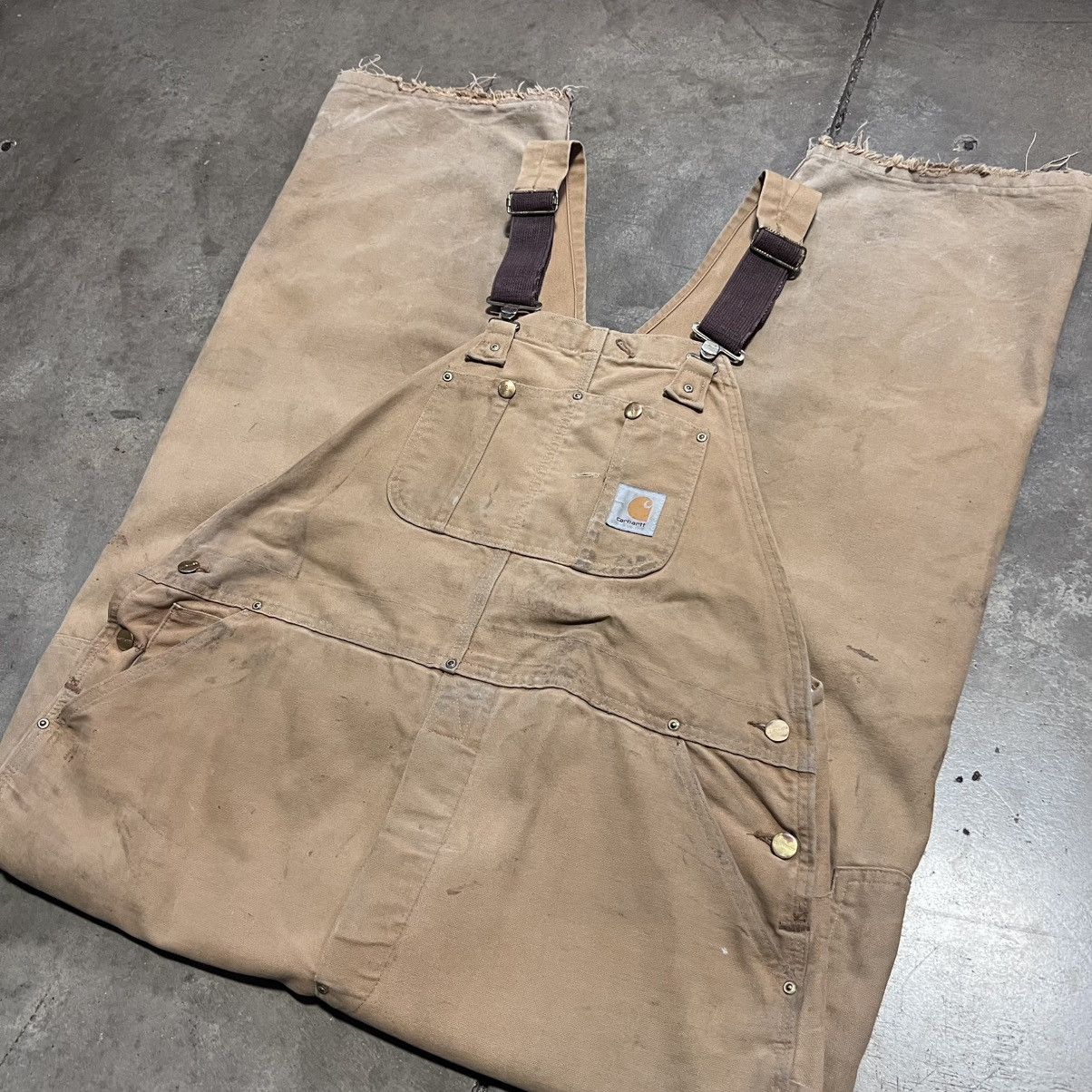 Carhartt × Vintage Vintage 90s Carhartt Double Knee Carpenter Pant Bibs Overall Size US 42 / EU 58 - 6 Thumbnail