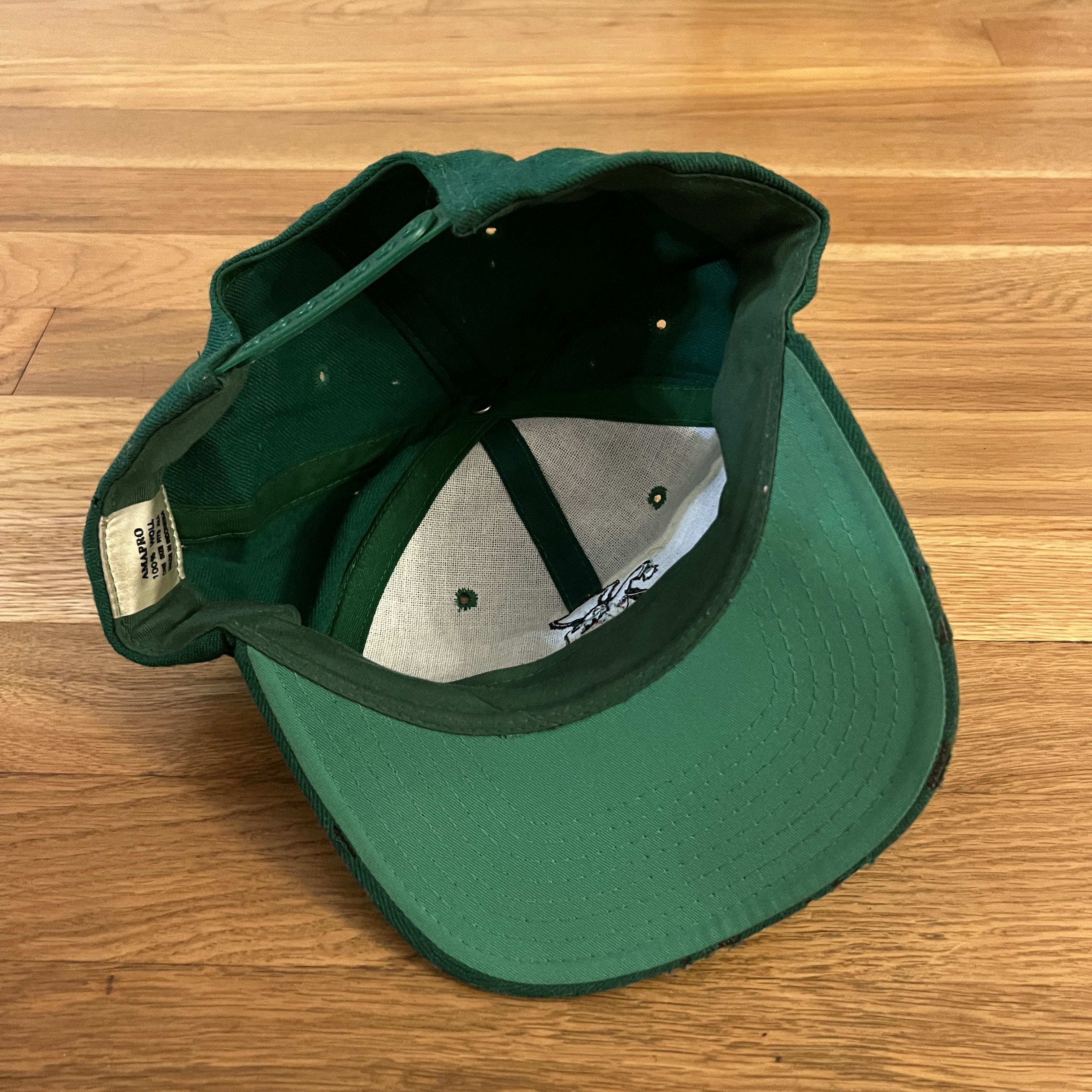 Other Vintage Kikwear Y2K 90s Skater Green Wool Snapback Hat Cap Size ONE SIZE - 4 Thumbnail