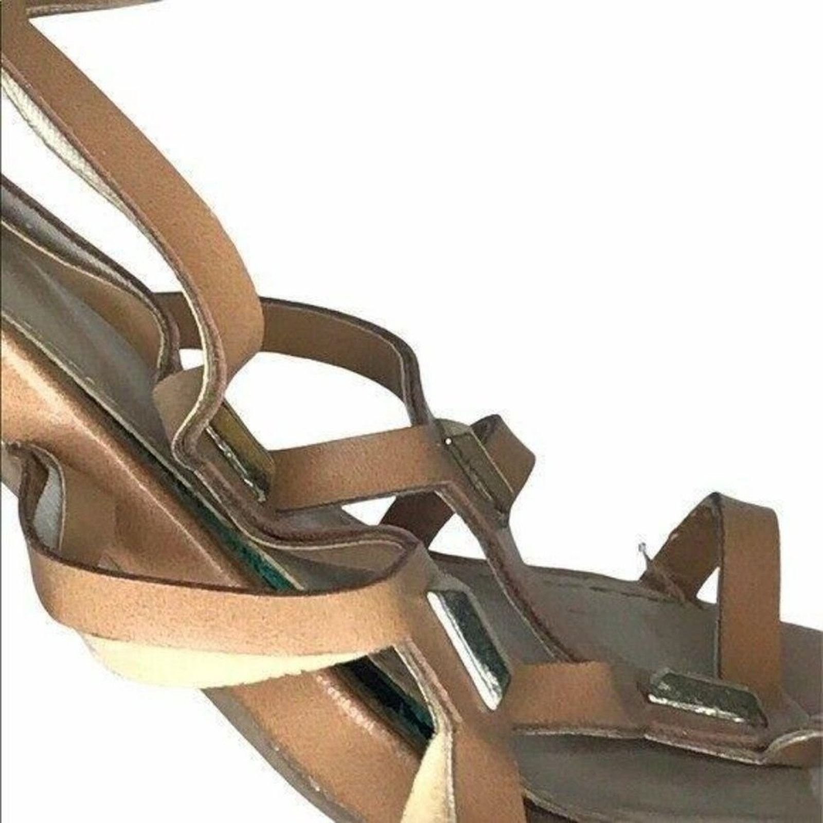Other Chic Brown Strappy Gladiator Heels Fergie Sandals 9 Size US 9 / IT 39 - 6 Thumbnail