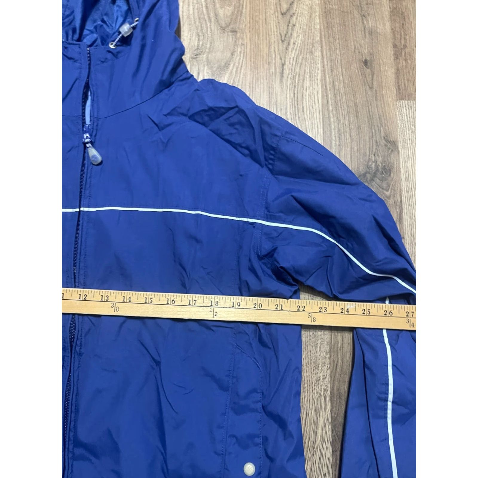 Vintage Columbia Hoodie Women's XL Blue Full Zip Jacket 100% Nylon Regular Style Modern Casual Size XL / US 12-14 / IT 48-50 - 5 Thumbnail