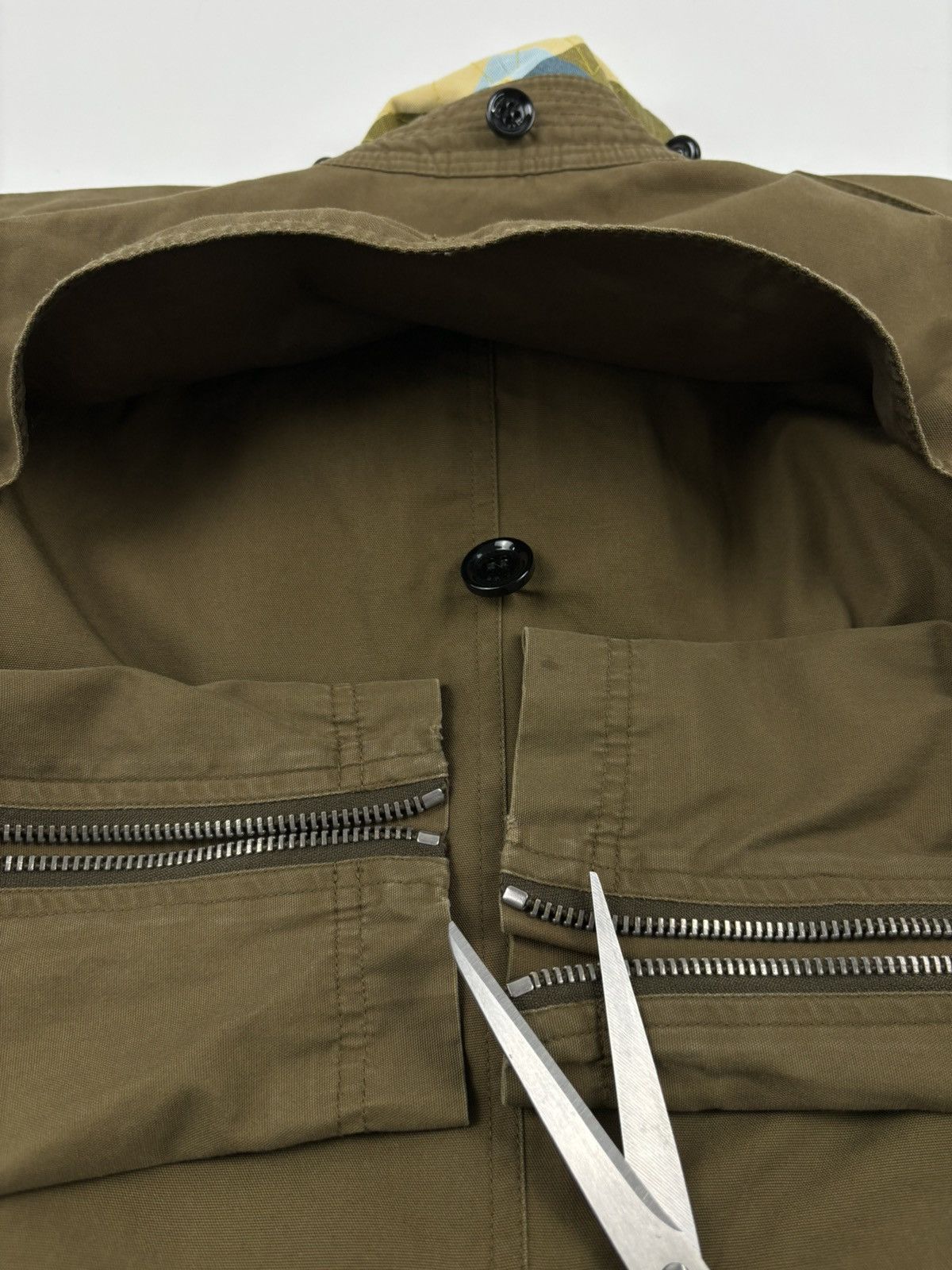 Burberry × Burberry Prorsum × Designer BRIT Nova Check Khaki Coat Hooded Trench Zip Jacket Bomber USA 4 UK 6 Size S / US 4 / IT 40 - 25 Thumbnail