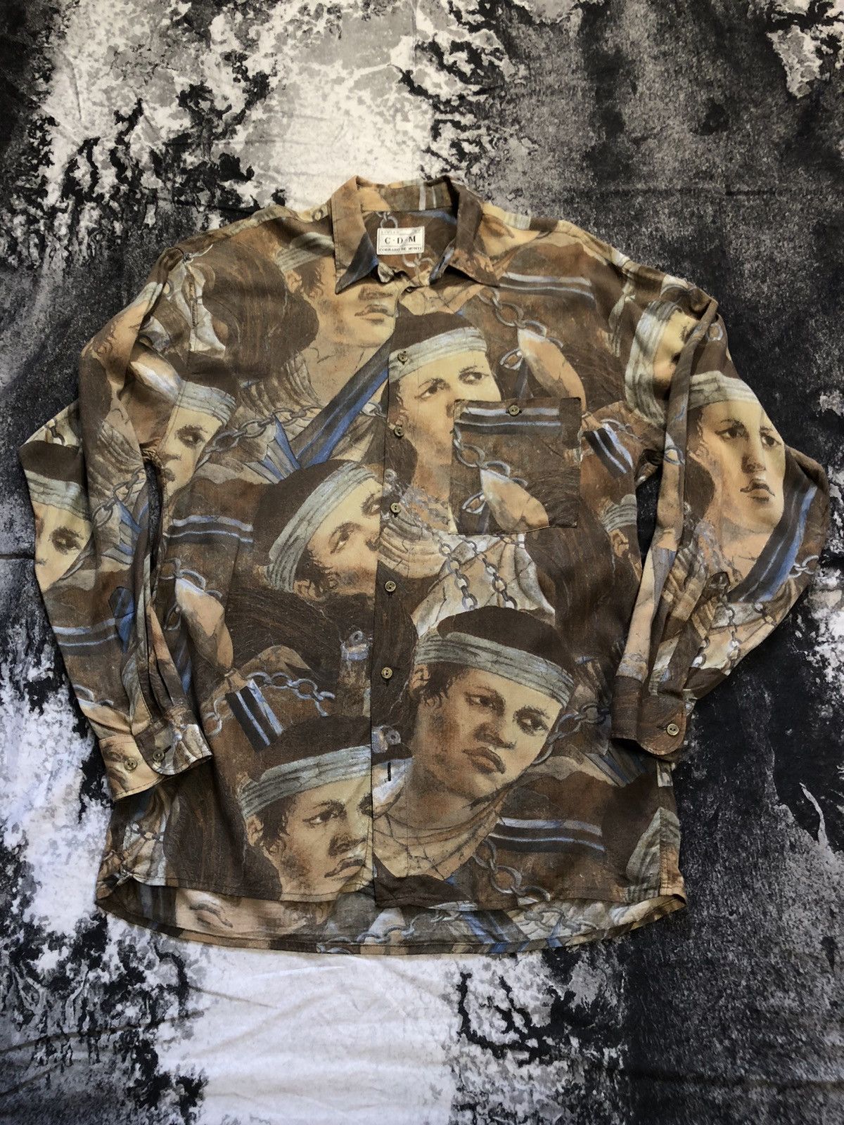 Hysteric Glamour × Japanese Brand 90,s Vintage Shirt Faces Y2K Size US L / EU 52-54 / 3 - 1 Thumbnail